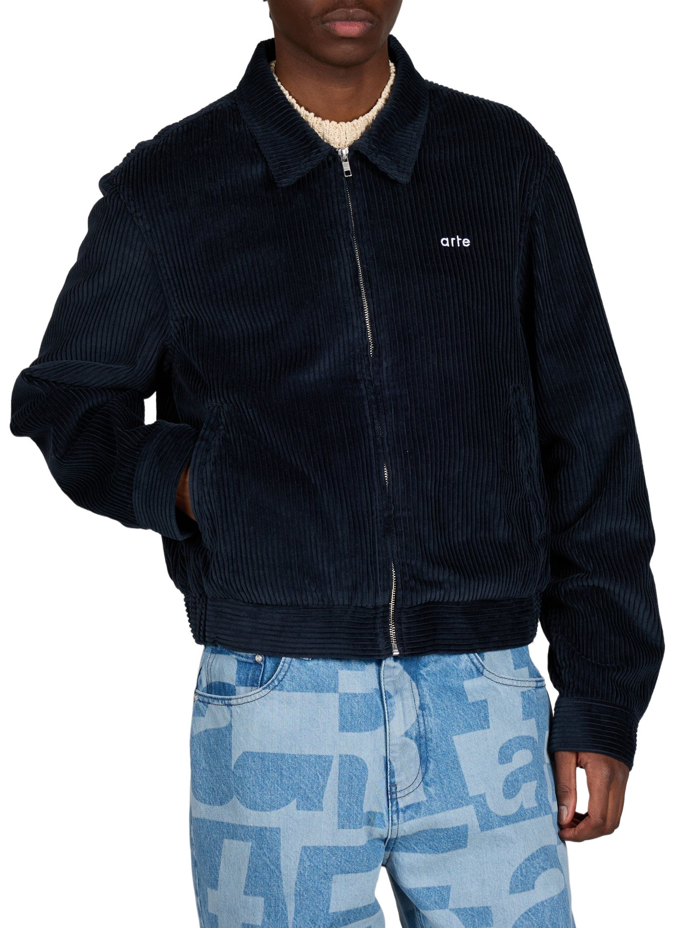 Corduroy cotton jacket ARTE ANTWERP Blue