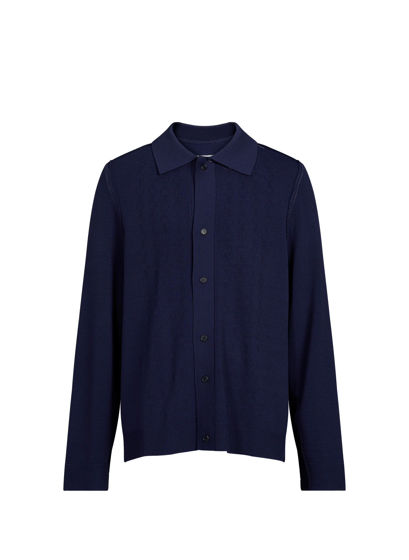 Cardigan droit en maille ajourée CAMIEL FORTGENS Bleu