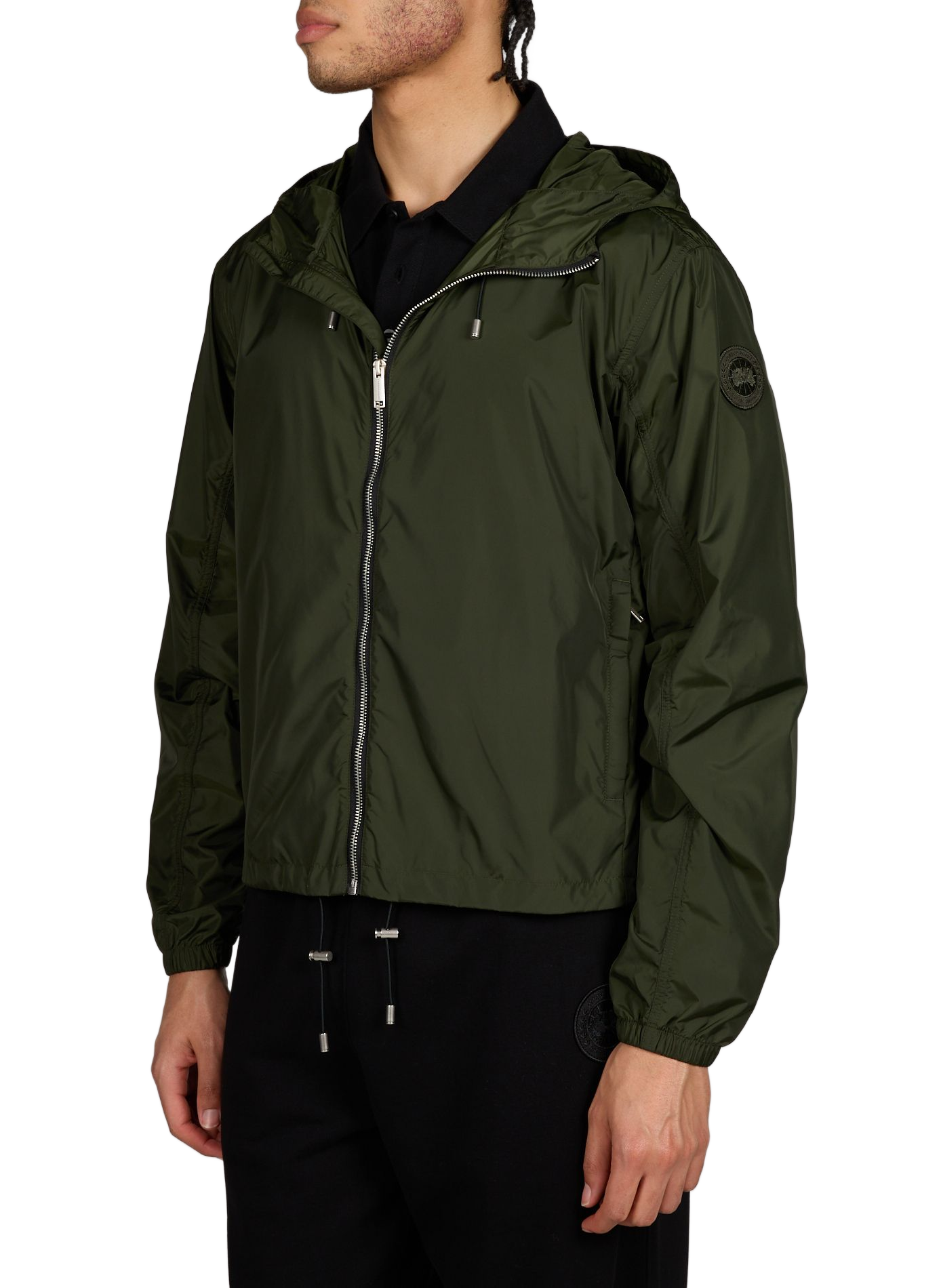 Veste fine coupe-vent à capuche unie CANADA GOOSE Kaki