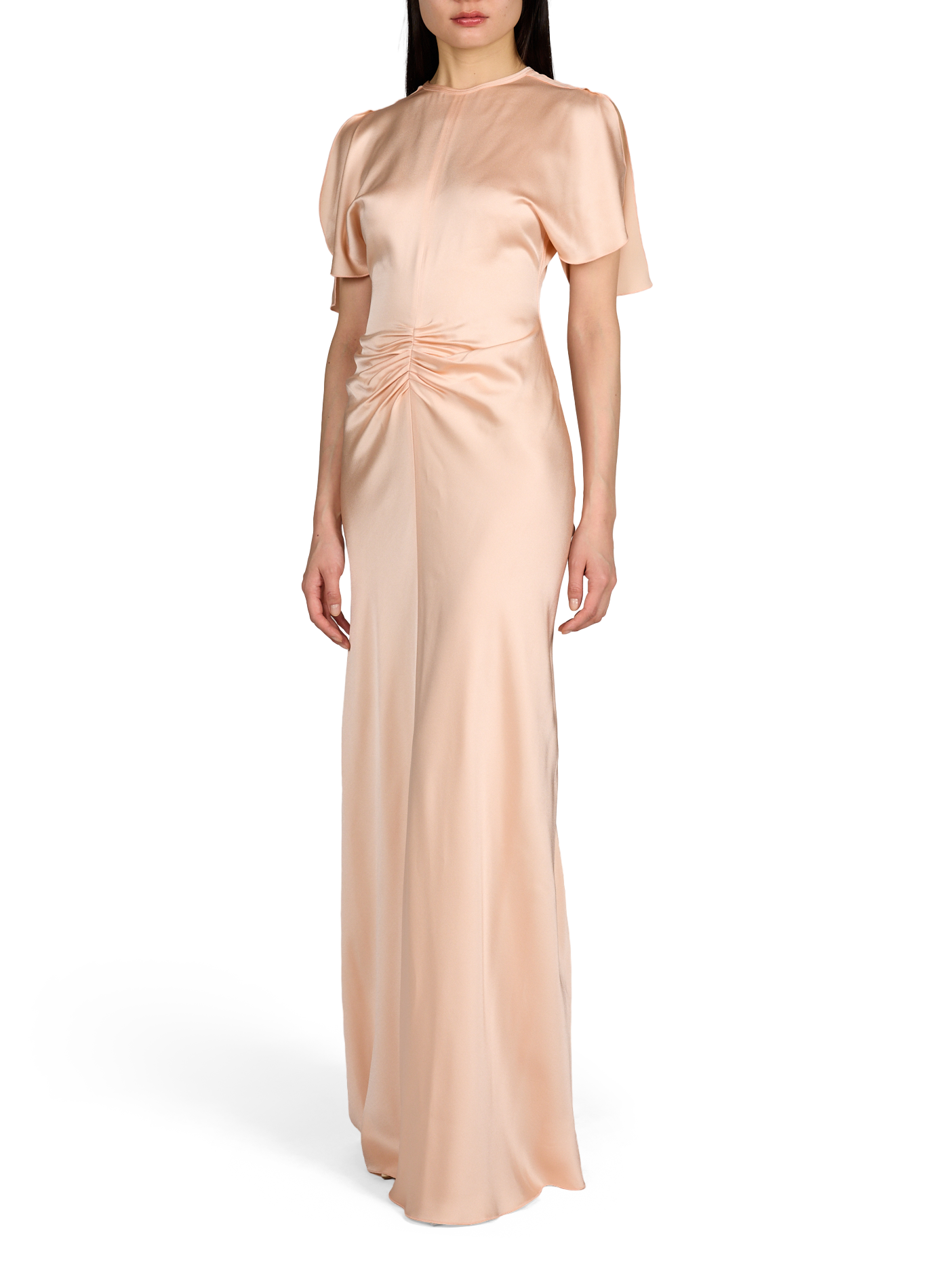 Vestido largo de satén Isabella VICTORIA BECKHAM Rosa