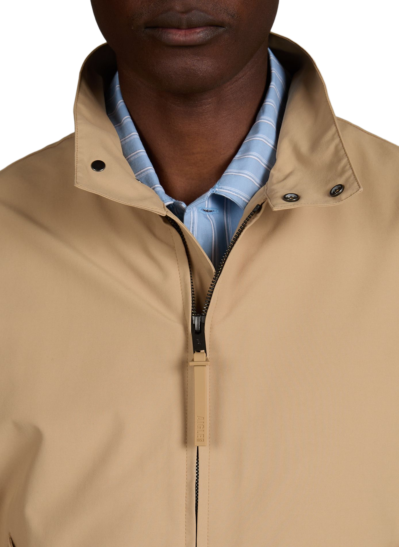 Veste courte Harrington en sergé déperlant AIGLE Beige