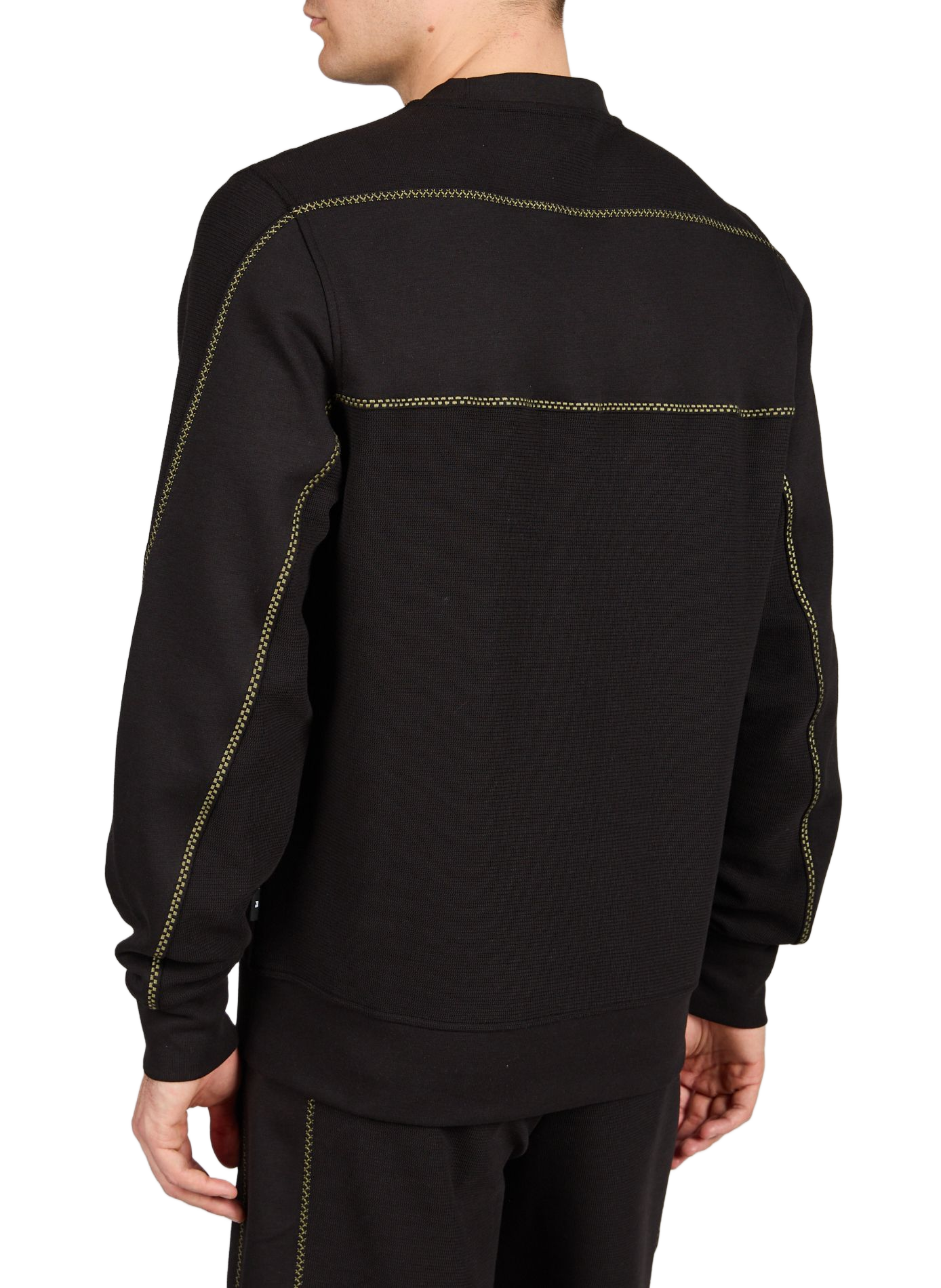 Sweatshirt in blended piqué cotton with horizontal stripe at the back PAUL SMITH Black