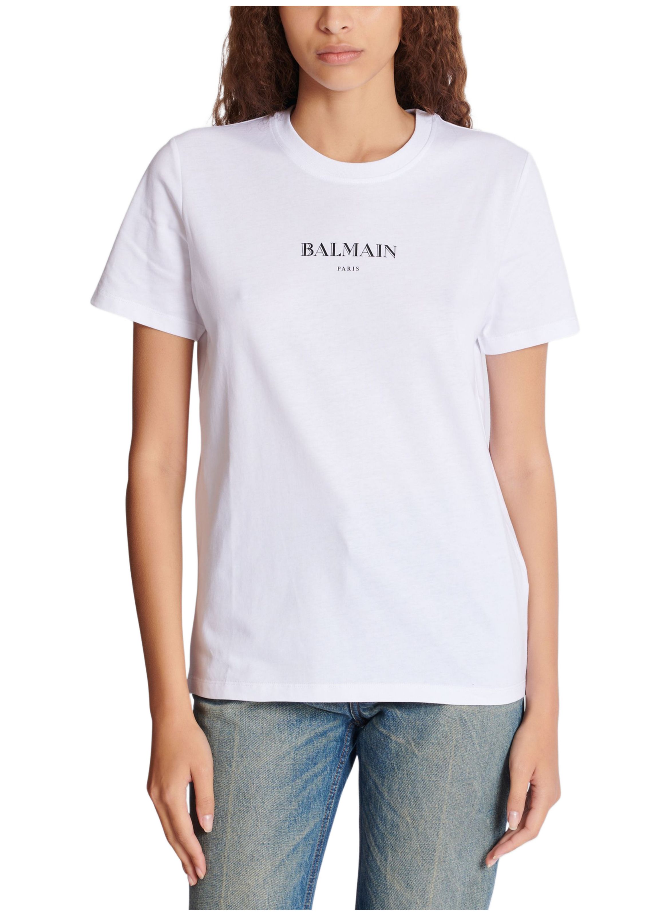T-shirt avec imprimé balmain BALMAIN Blanc
