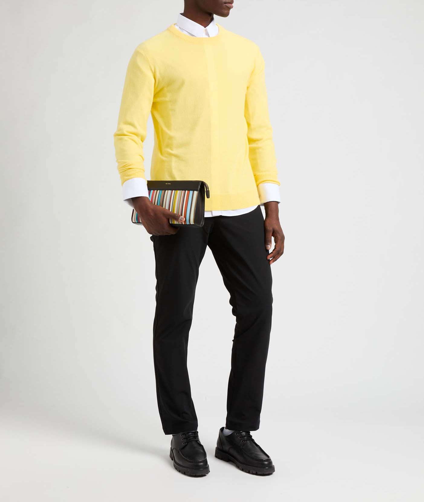 Pull col rond en cachemire AU PRINTEMPS PARIS Jaune