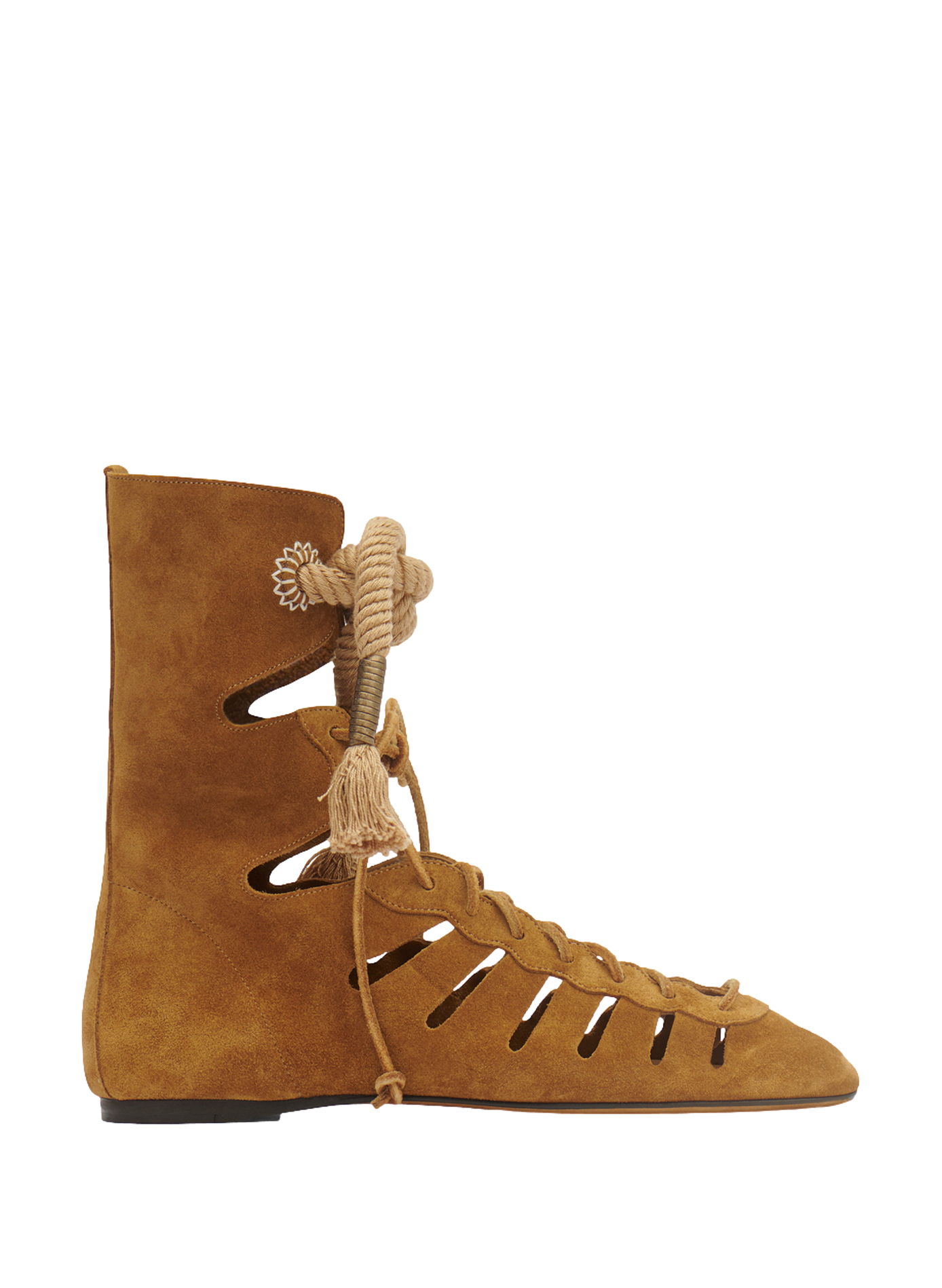 Cut-out gladiator-style lace-up Liade ankle boots ISABEL MARANT Brown