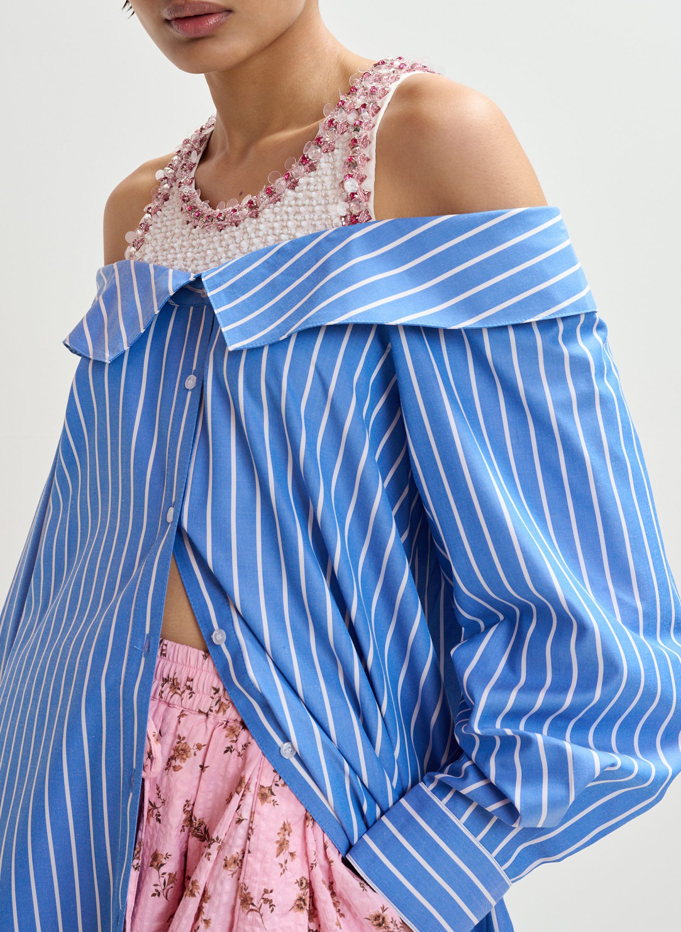 Robe chemise à rayures jori ESSENTIEL ANTWERP Bleu