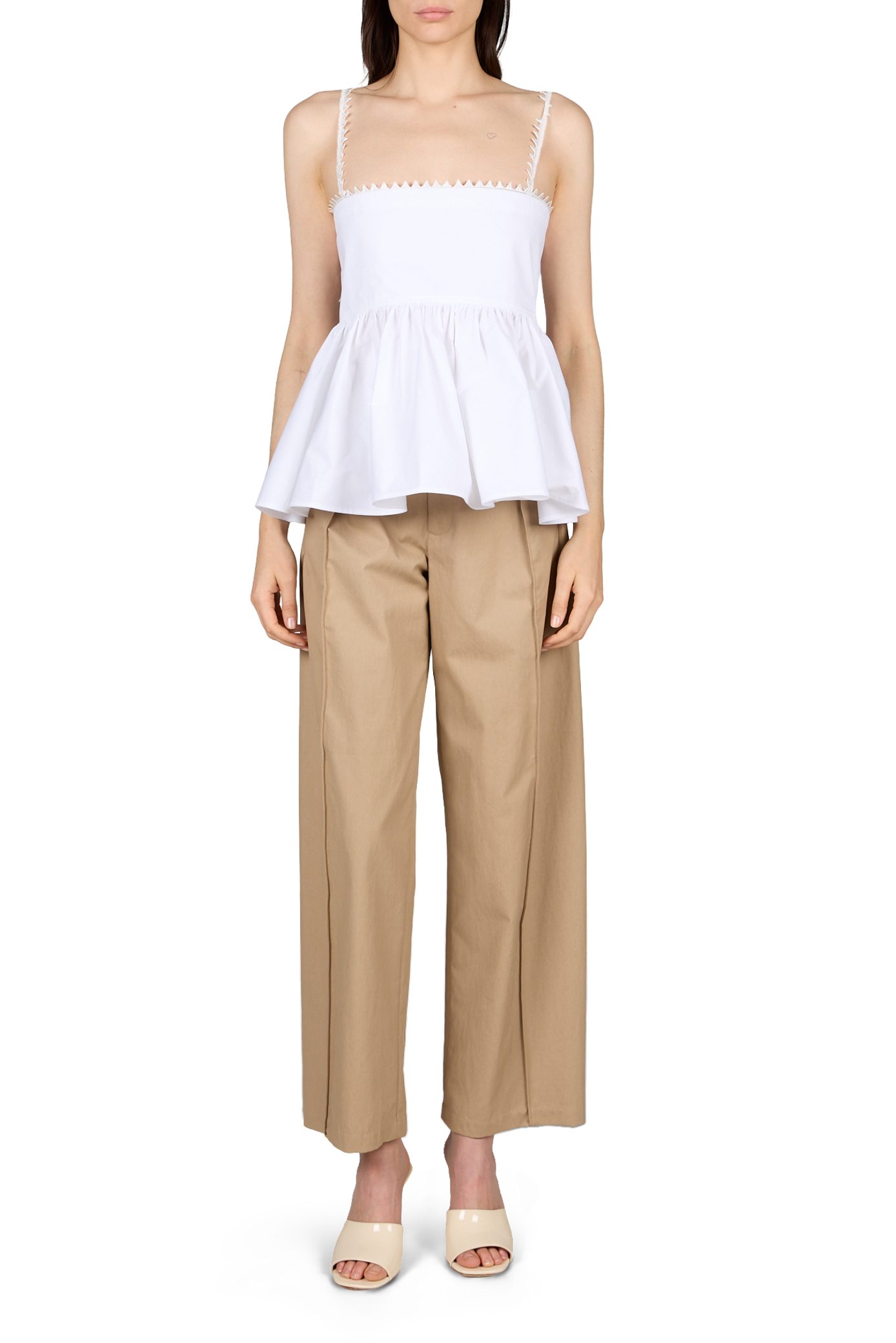 Flared Top The Traversin Top in Cotton JACQUEMUS White