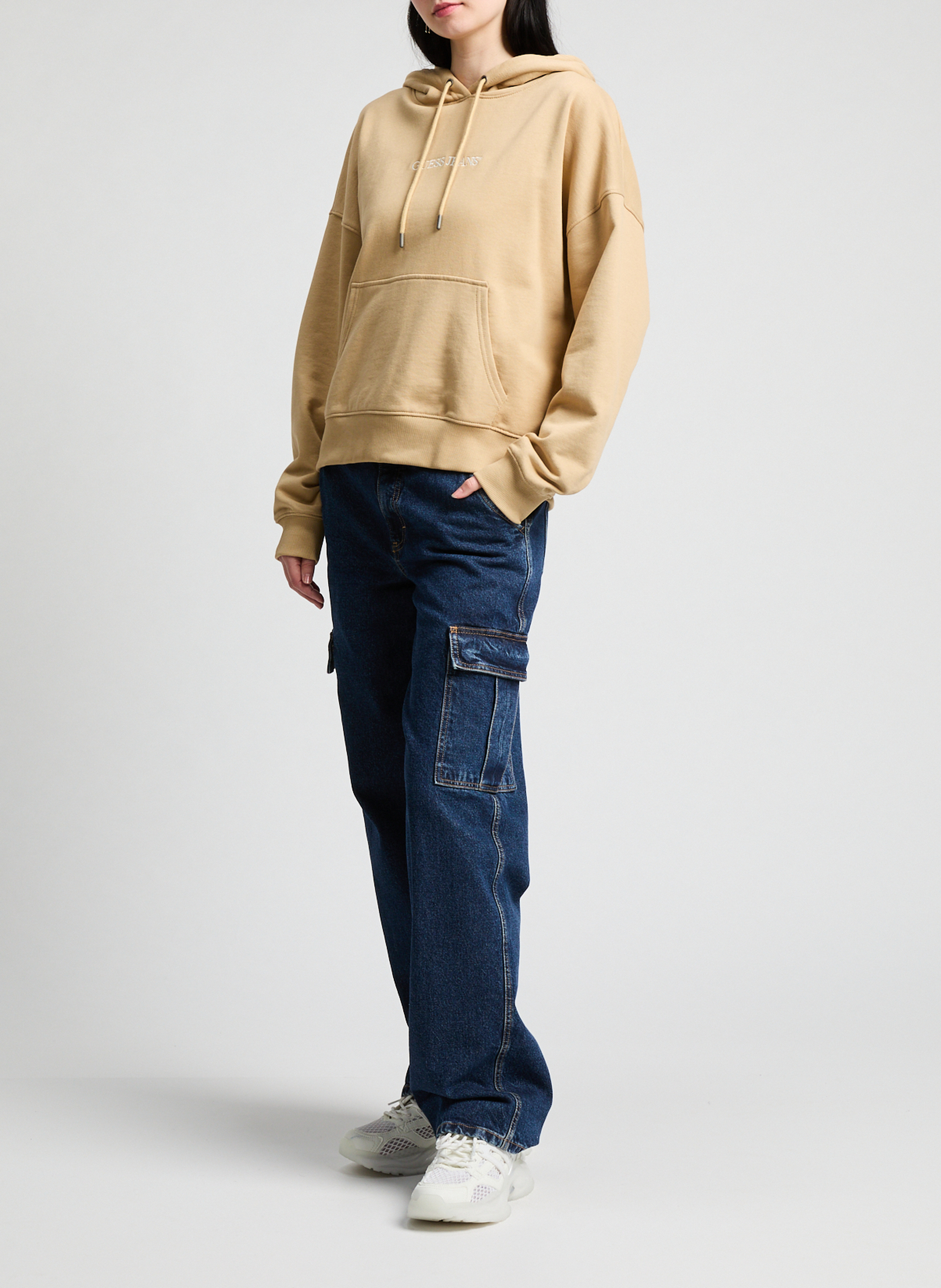 Weite G10 Cargo-Jeans GUESS Blau