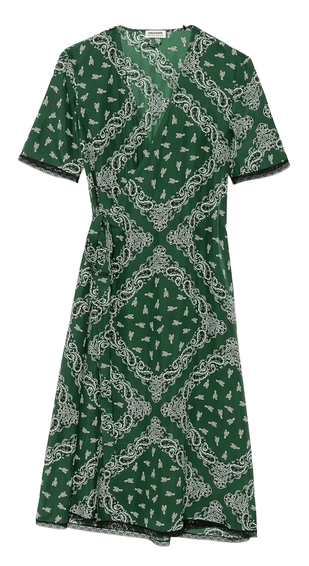Robe longue col v en soir imprimée reforme ZADIG&VOLTAIRE Vert