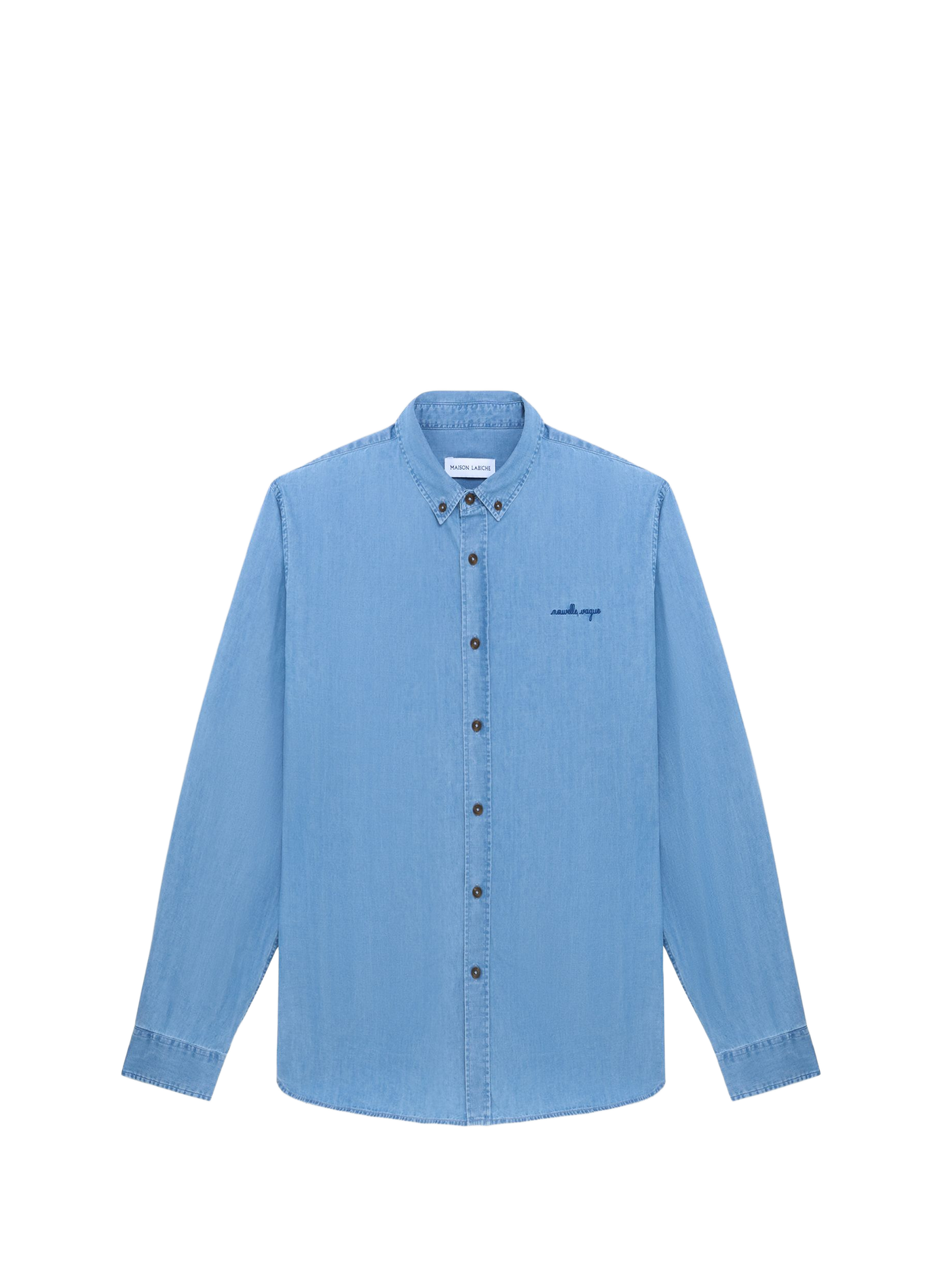 Straight denim cotton shirt MAISON LABICHE Blue