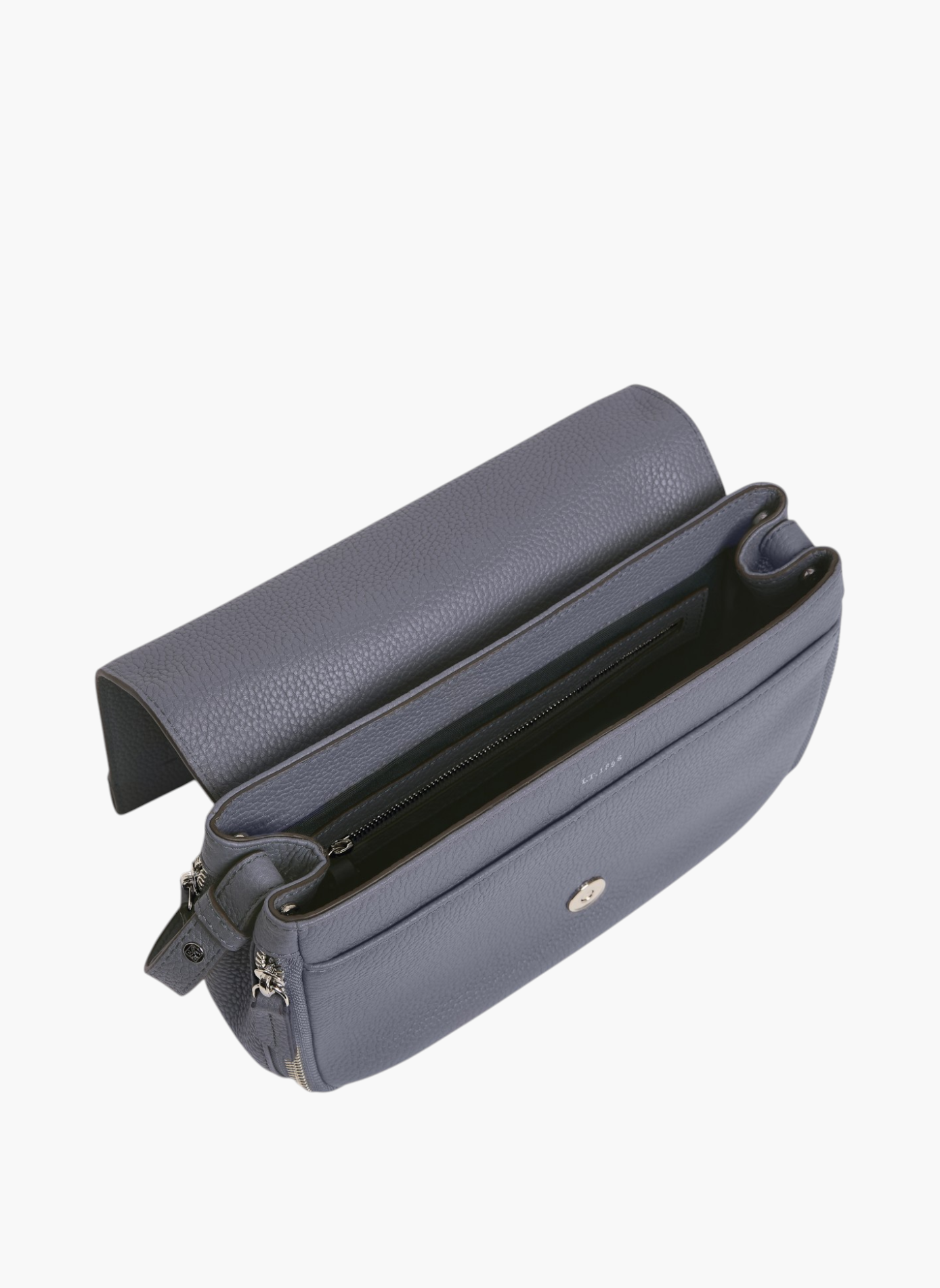 Petit sac bandoulière aurore en cuir grainé | Bleu LE TANNEUR Femme