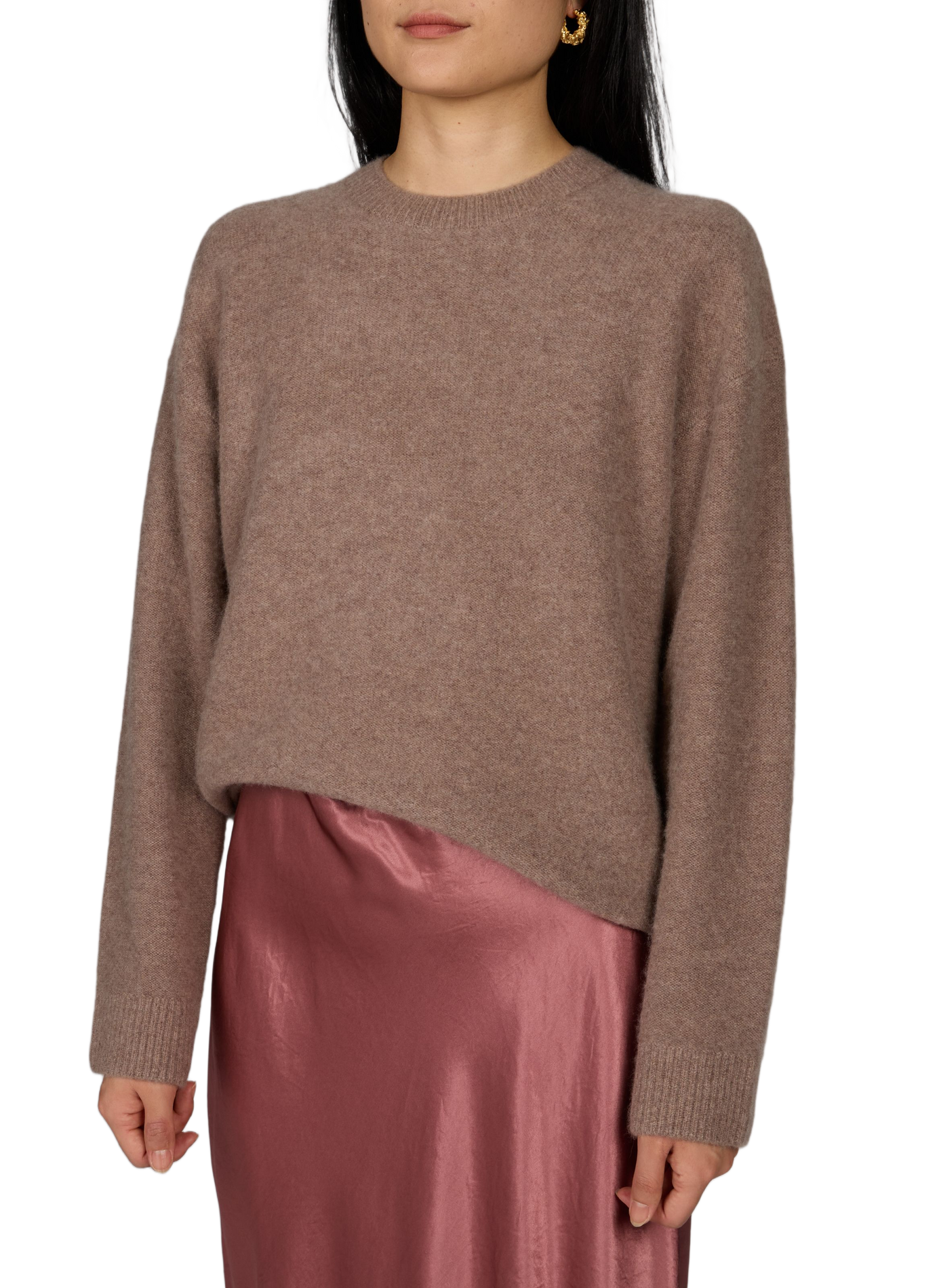 Pull col rond en cachemire VINCE Beige