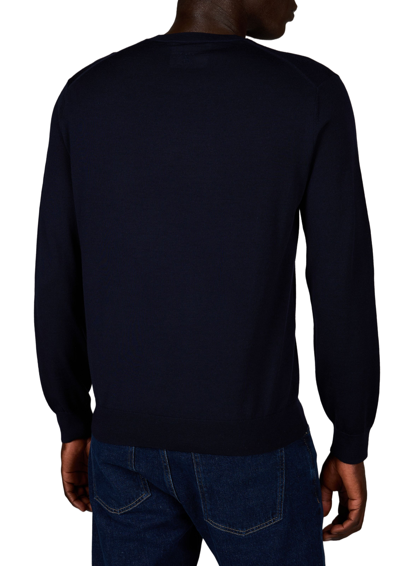Round-neck straight fit wool sweater CLOSED Blue