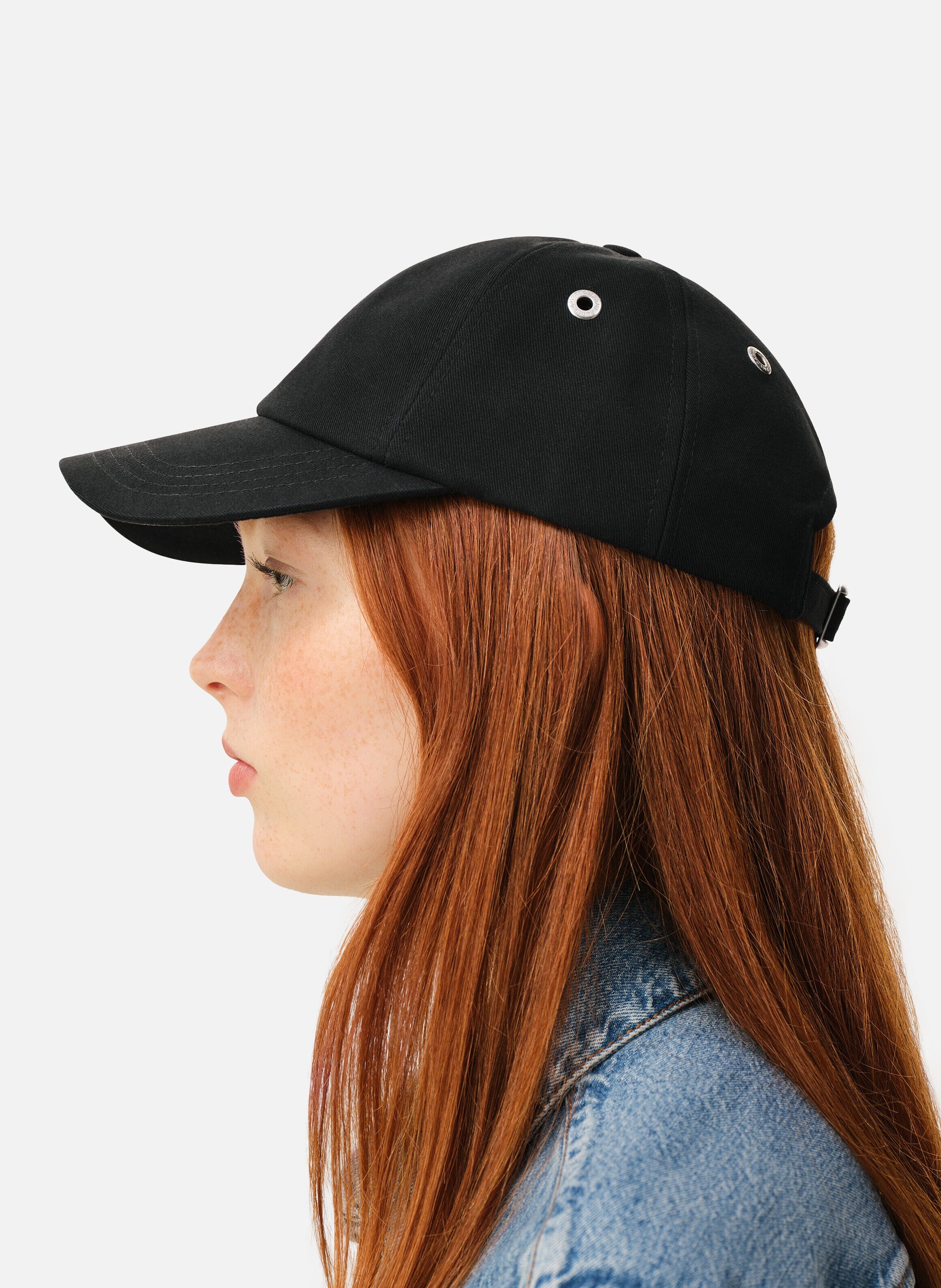 Casquette broderie ami de coeur rouge unisexe AMI PARIS Noir
