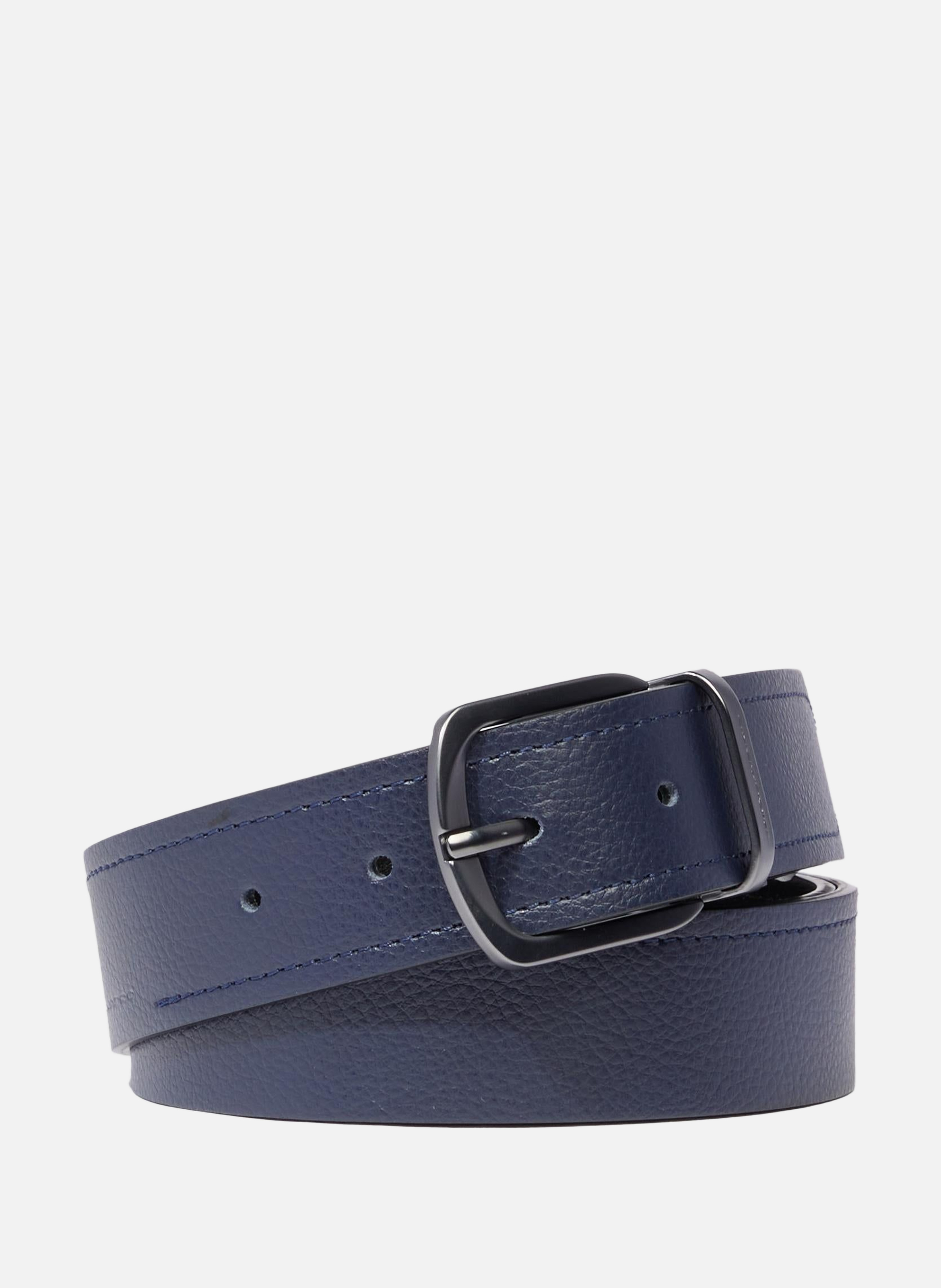 Gürtel herren aus leder mit dornschliesse PIQUADRO Blau