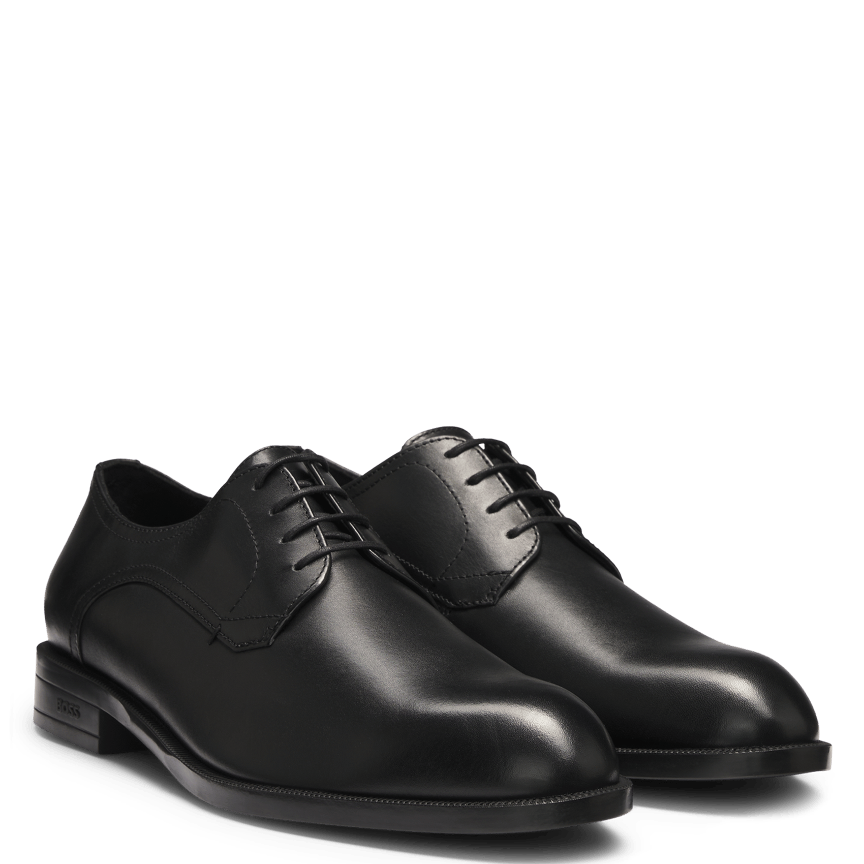 Chaussures de villes à lacets en cuir BOSS Noir