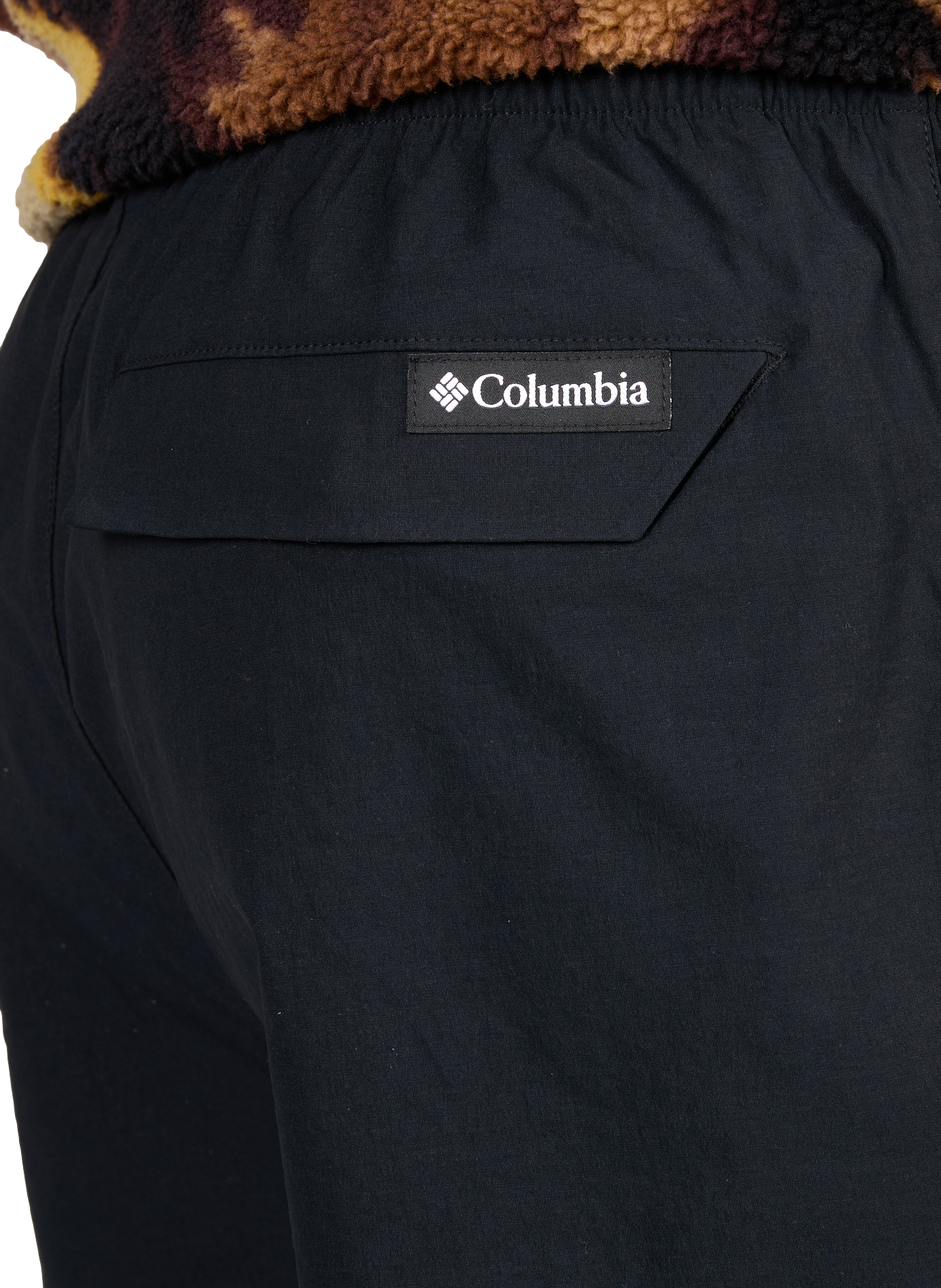 Straight pants with elastic waistband COLUMBIA Black