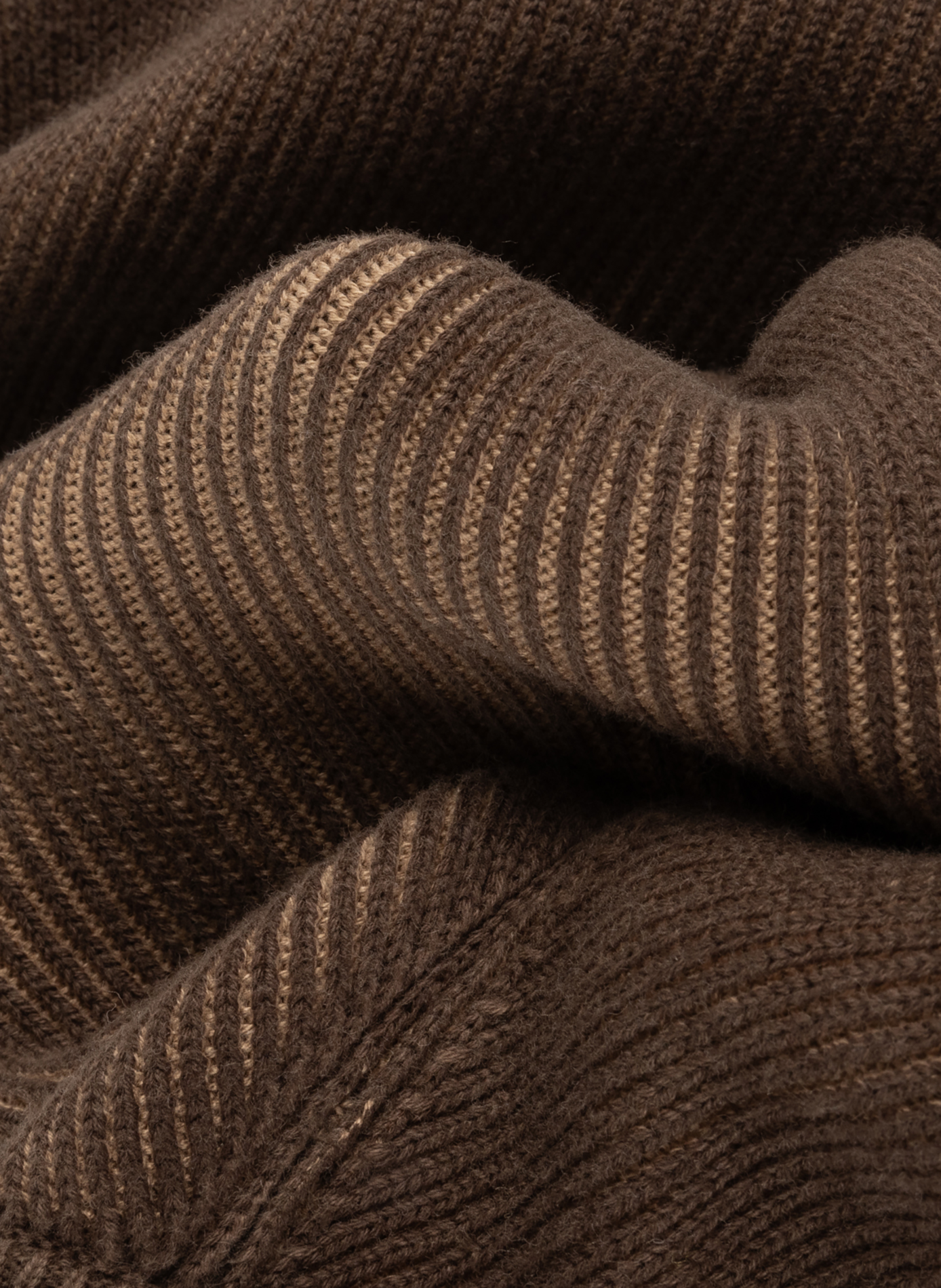 Straight round neck cotton sweater DIME Brown