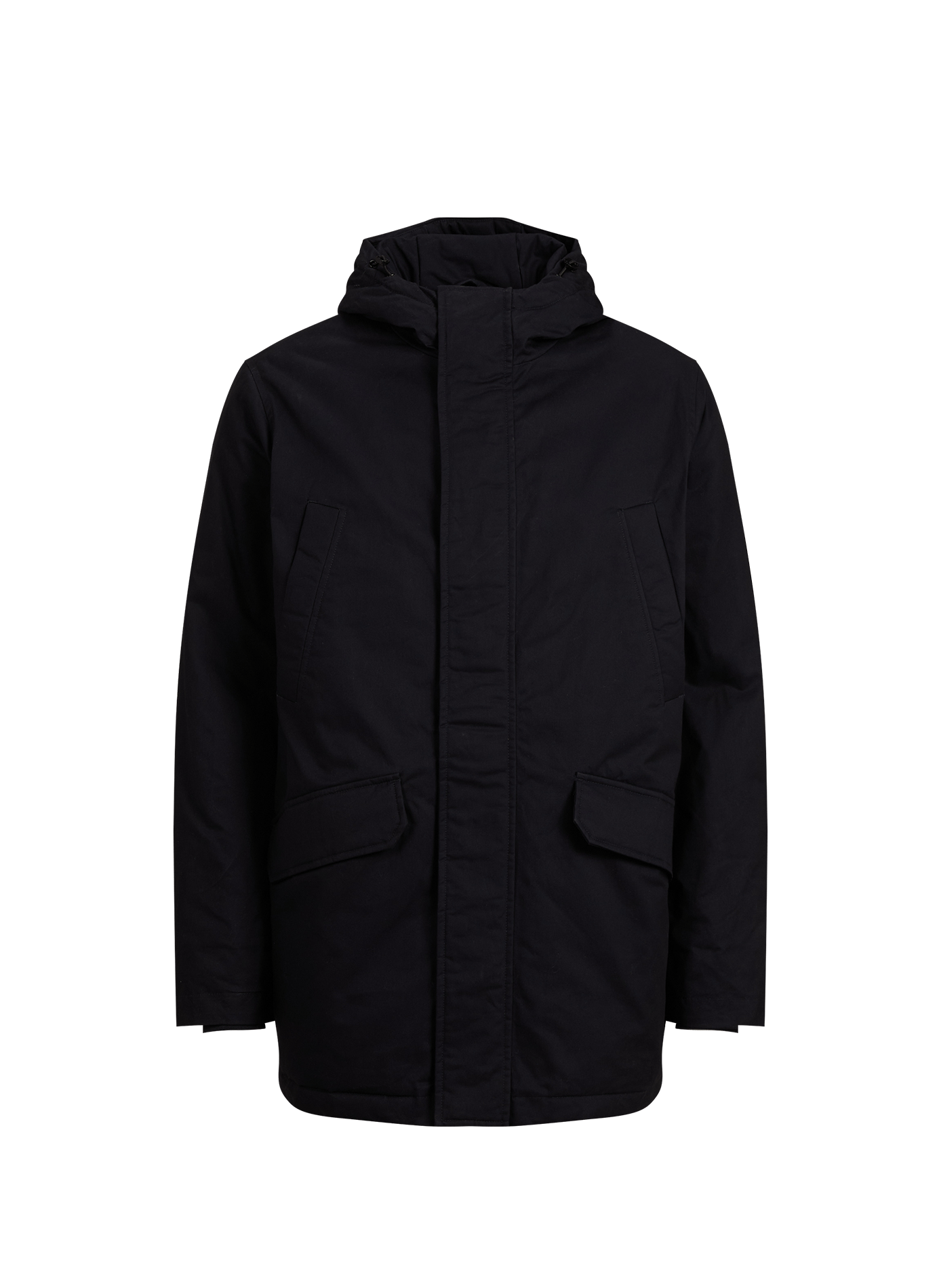 Parka mi-longue à capuche en coton AU PRINTEMPS PARIS Bleu