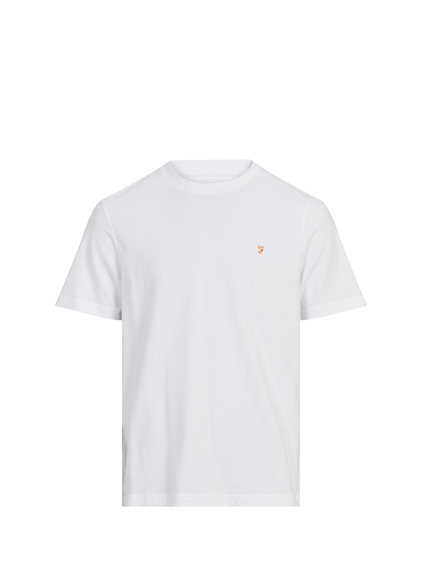 Straight-fit cotton logo T-shirt FARAH White