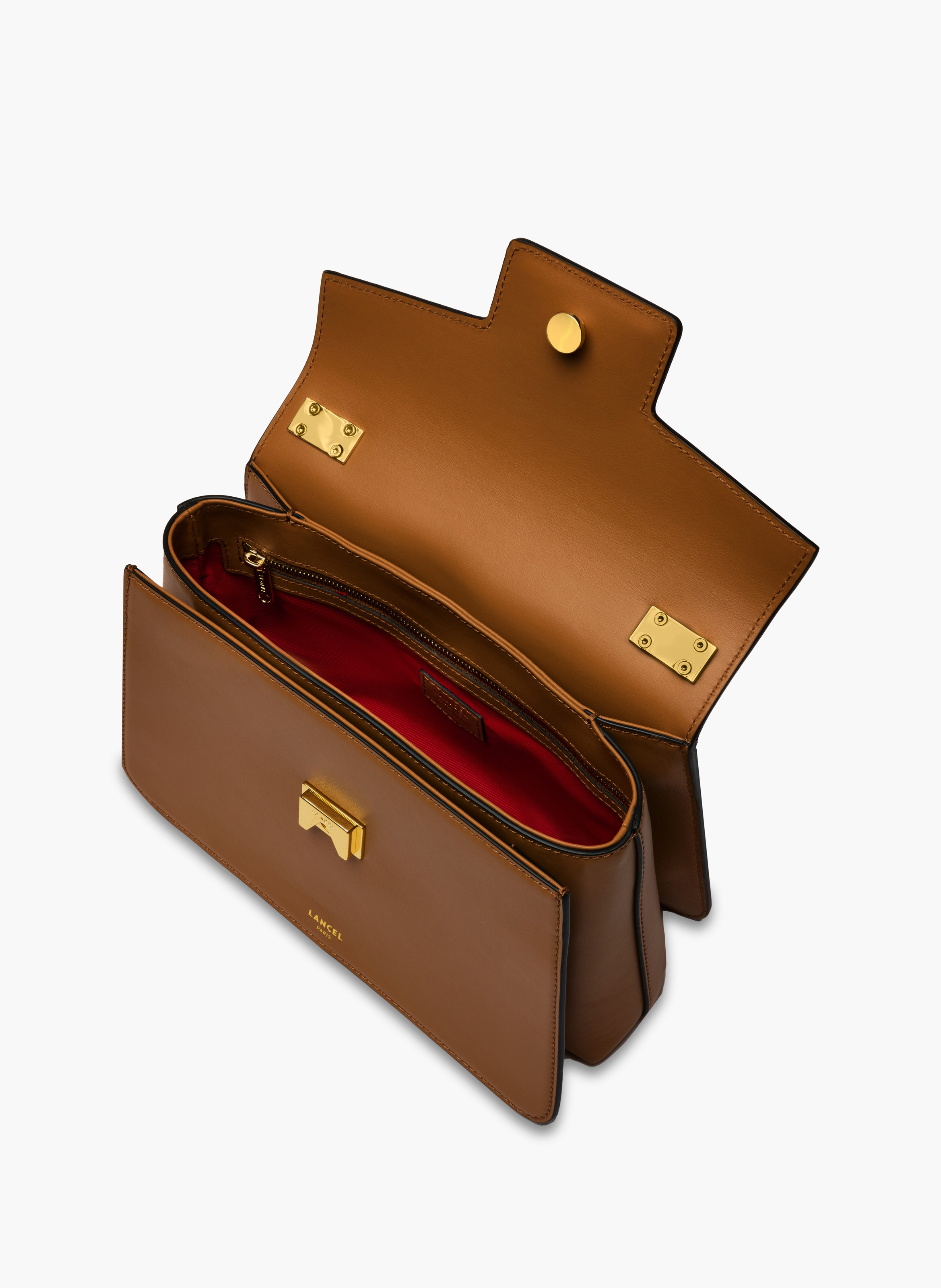 Sac porté main m angèle de lancel en cuir LANCEL Marron