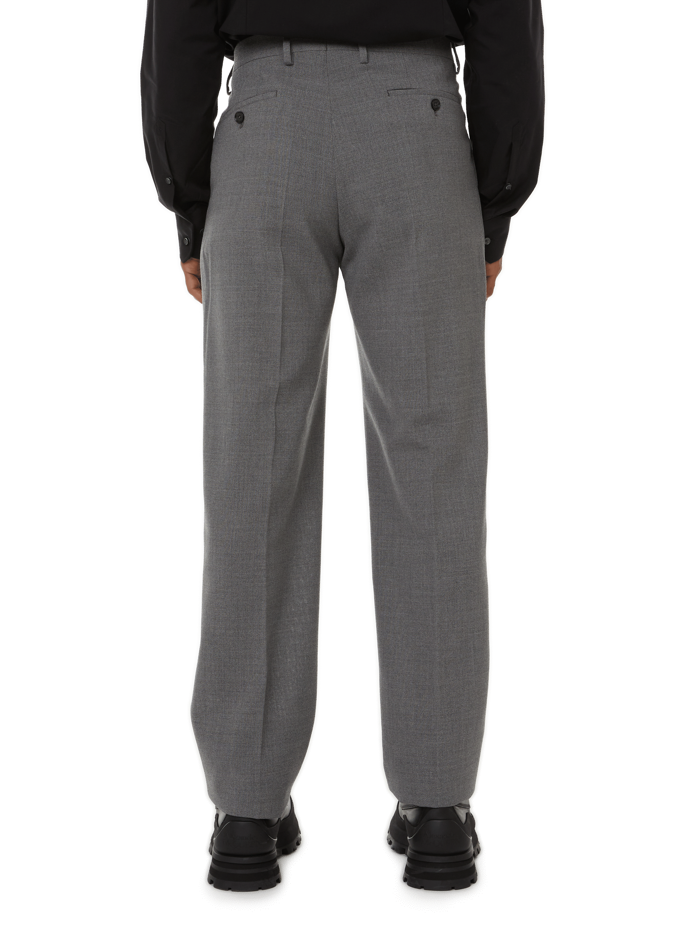 Wool-blend suit trousers Grey