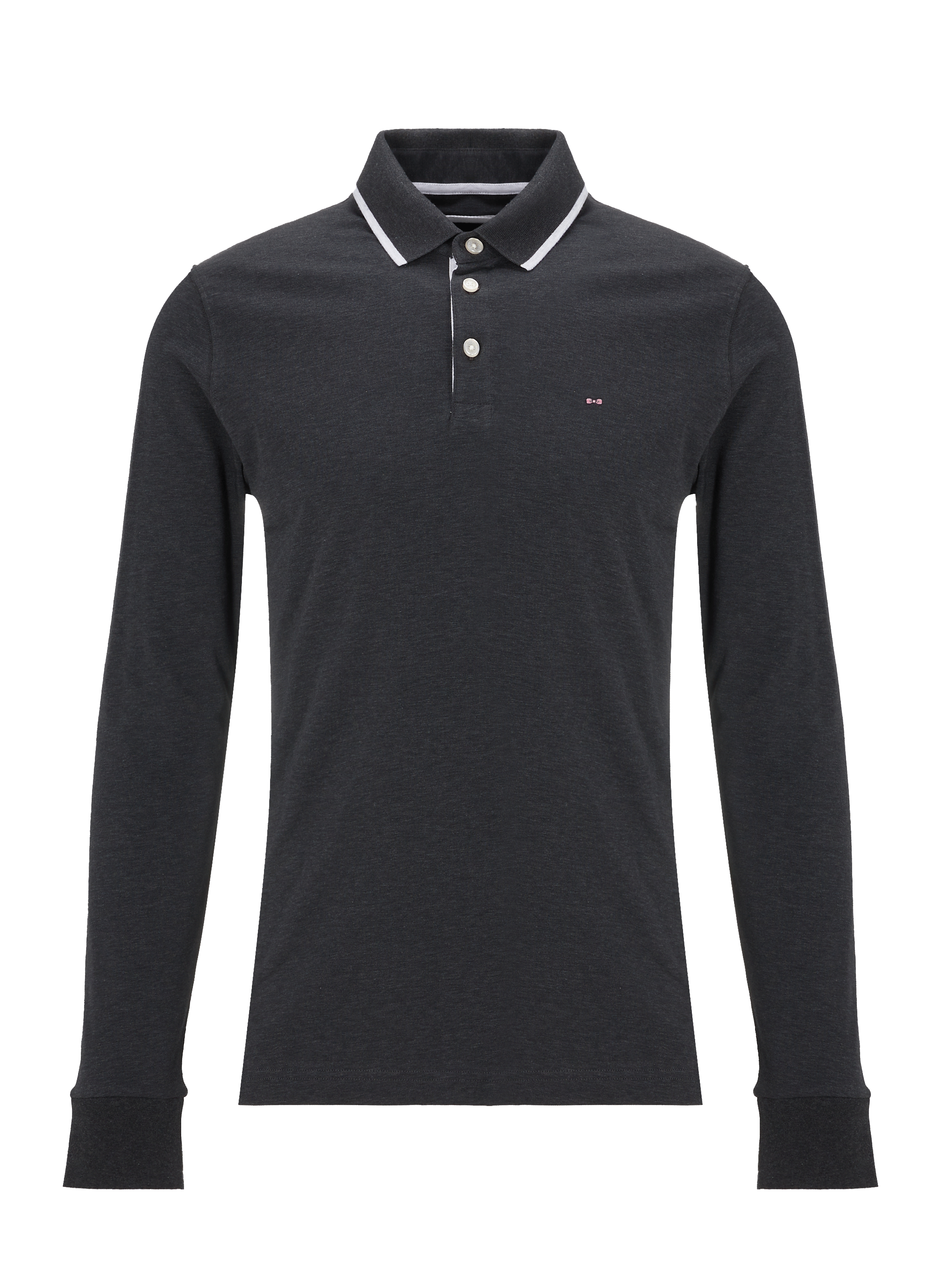 Polo manches longues en coton