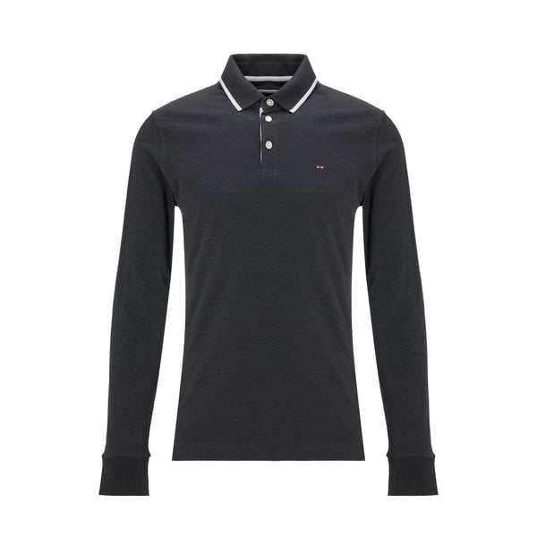 Polo manches longues en coton
