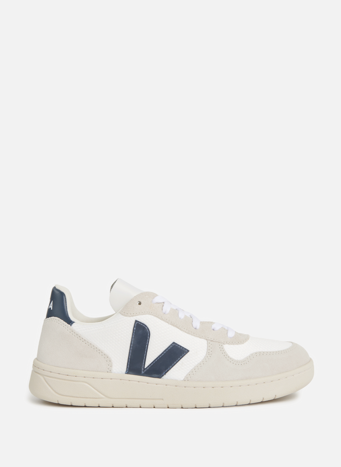 V-10 leather and suede sneakers VEJA