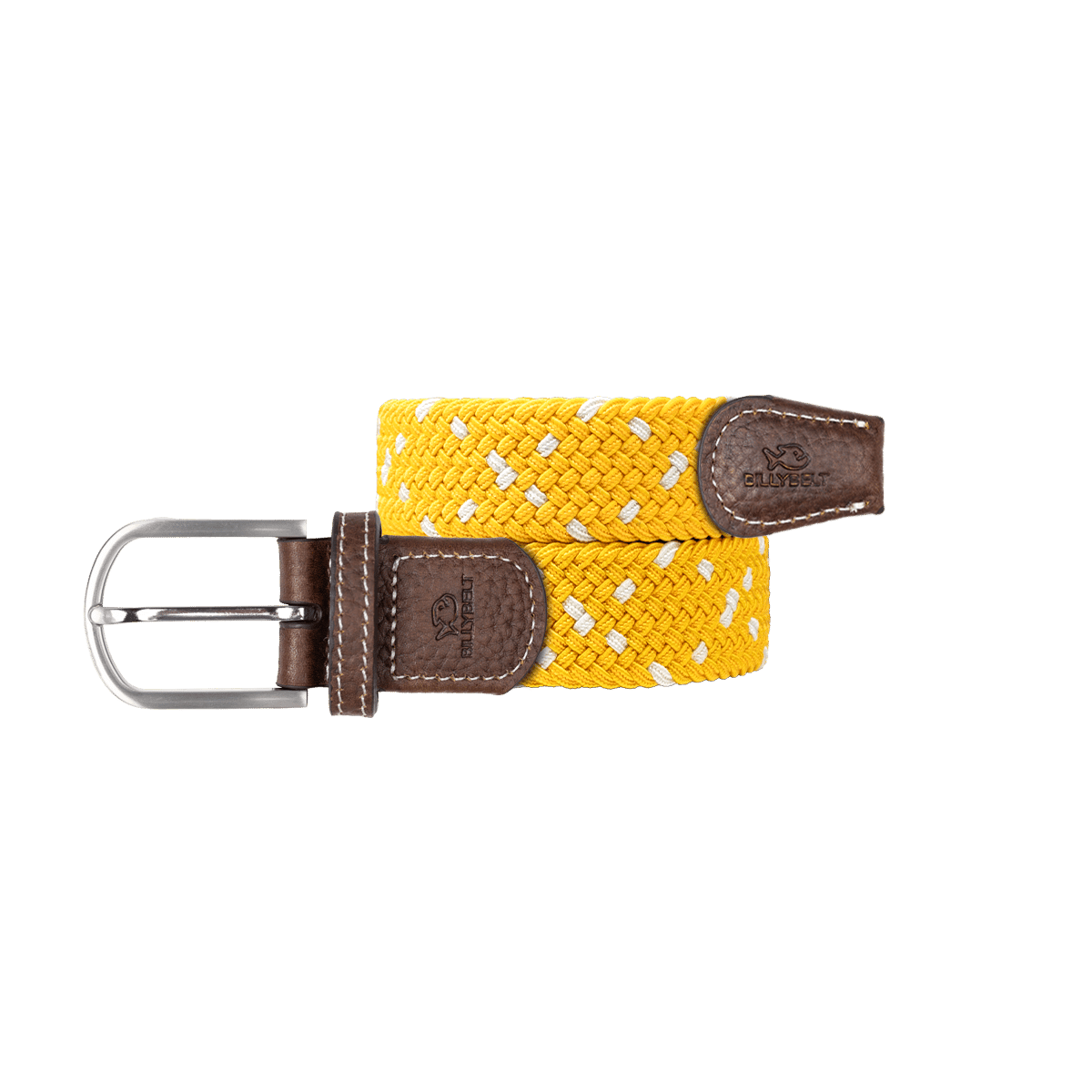 Ceinture tressée élastique multicolore BILLYBELT Jaune