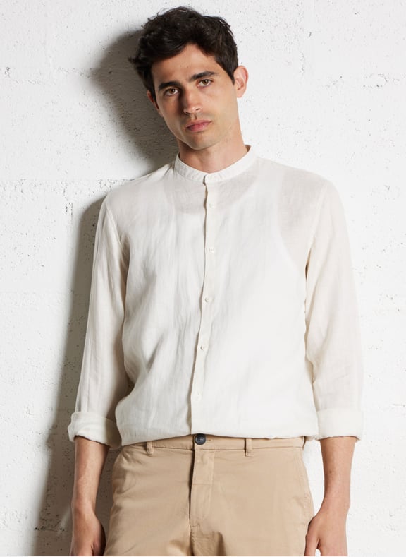 Chemise oversize en lin Blanc by IKKS IKKS Chemise oversize en lin Blanc