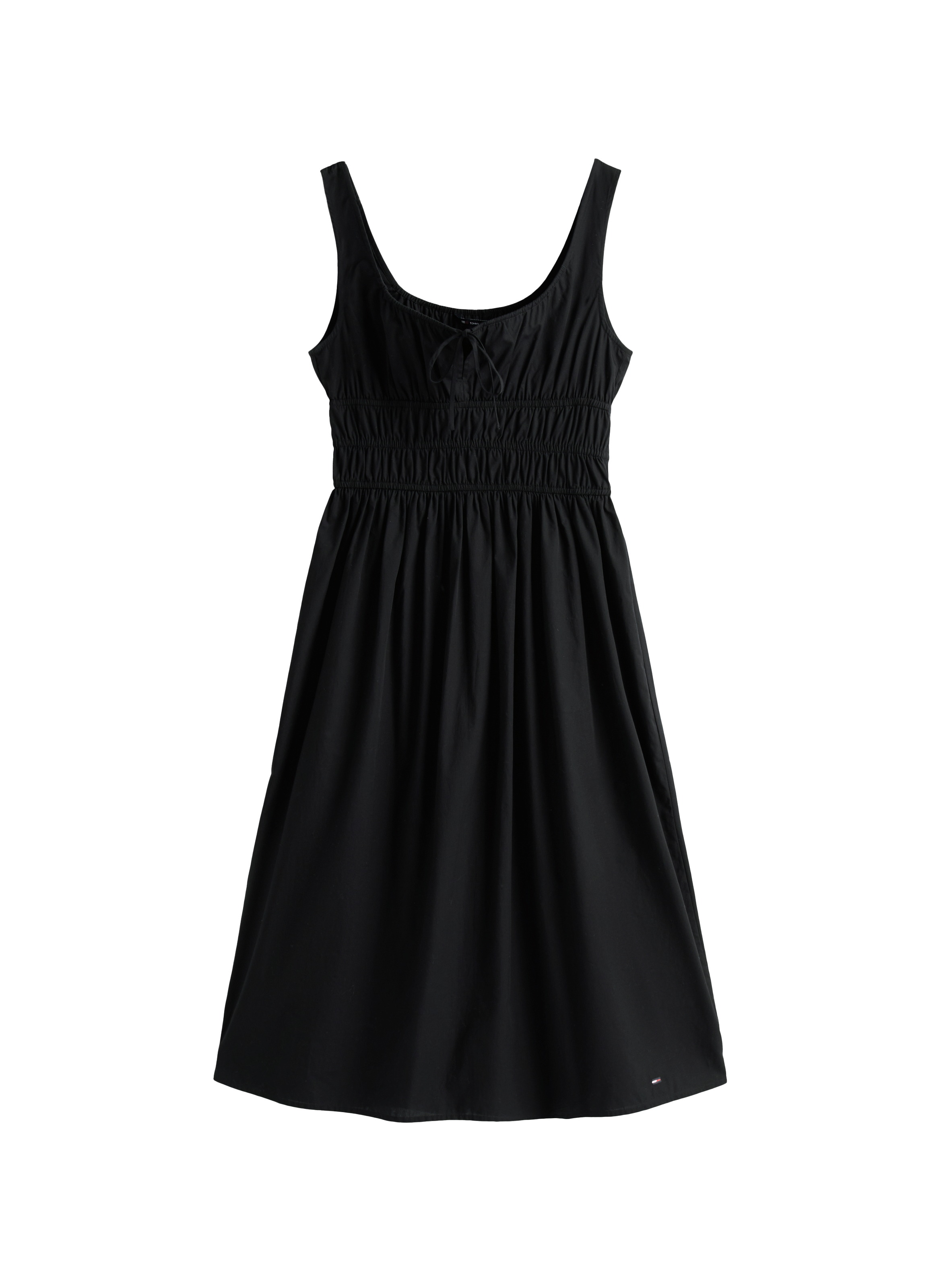 Midi poplin dress TOMMY HILFIGER Black