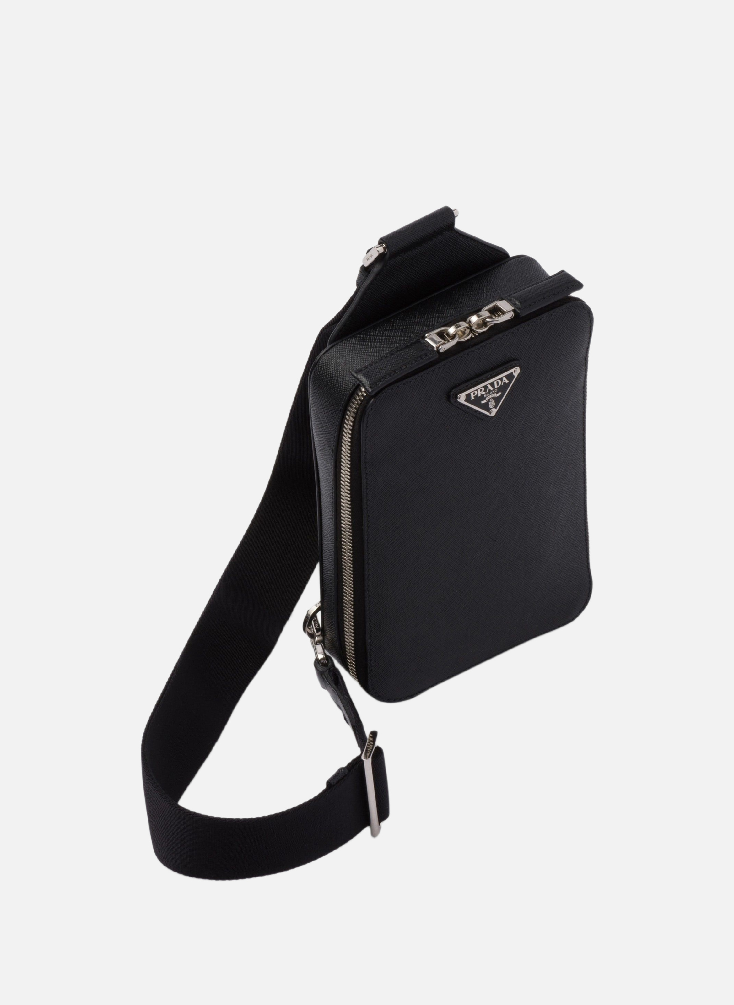 Sac prada brique en cuir saffiano PRADA Noir