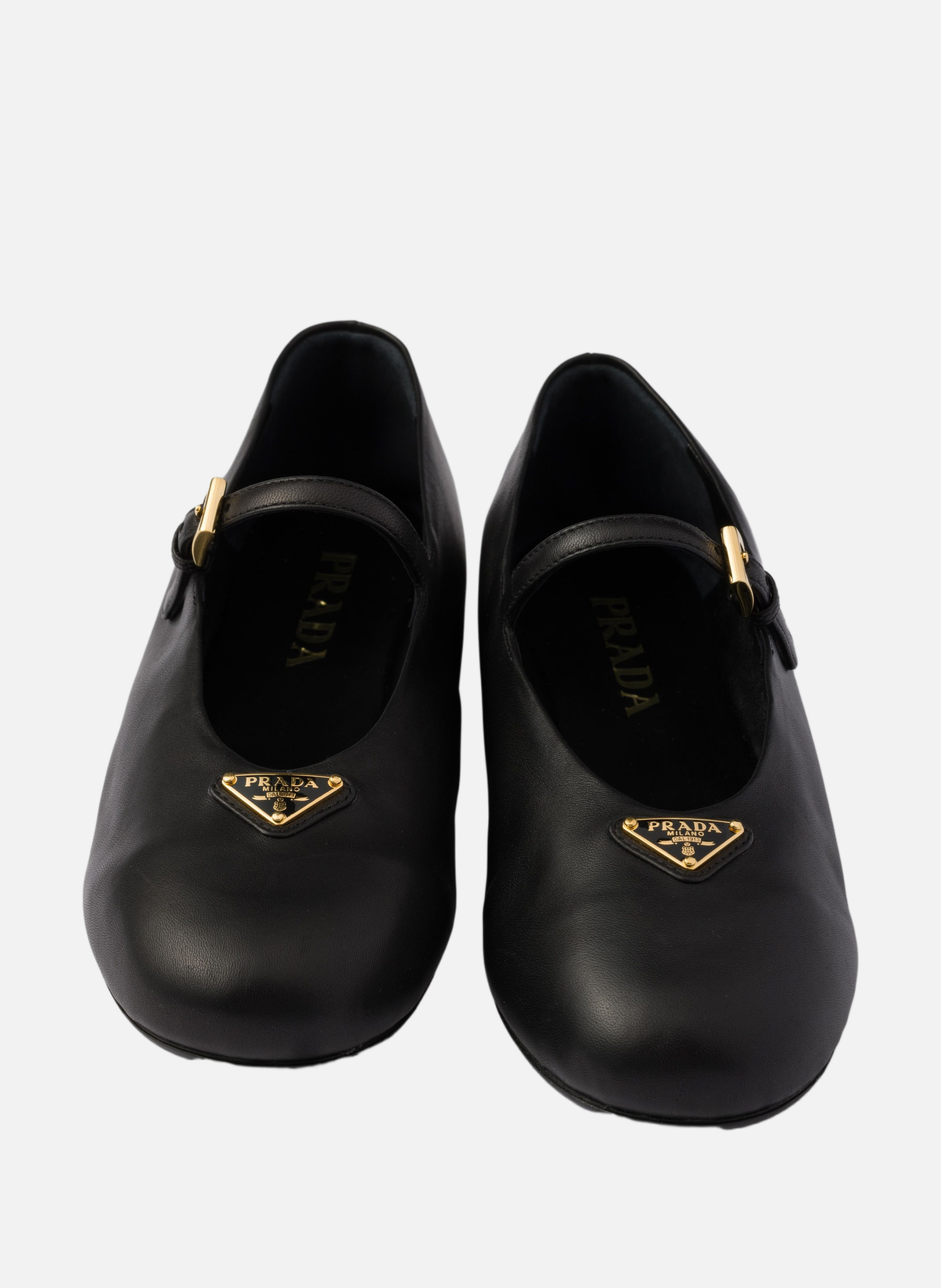 Ballerines en cuir nappa PRADA Noir