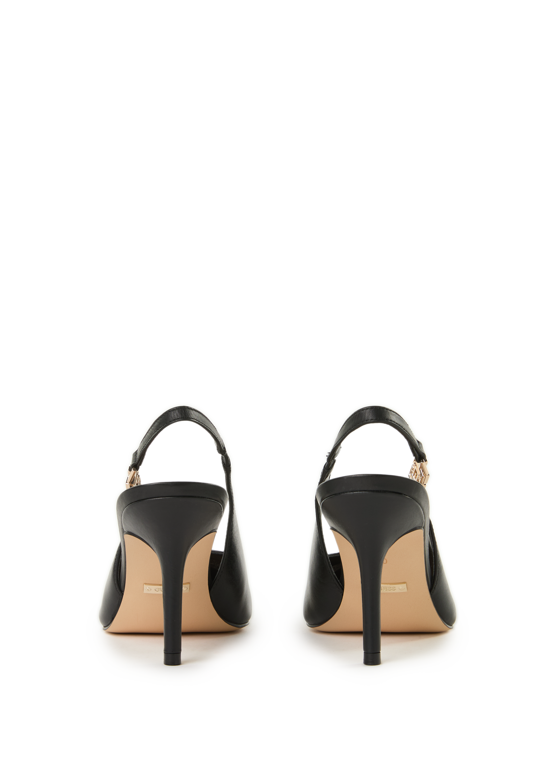 Escarpins unis en cuir GUESS Noir