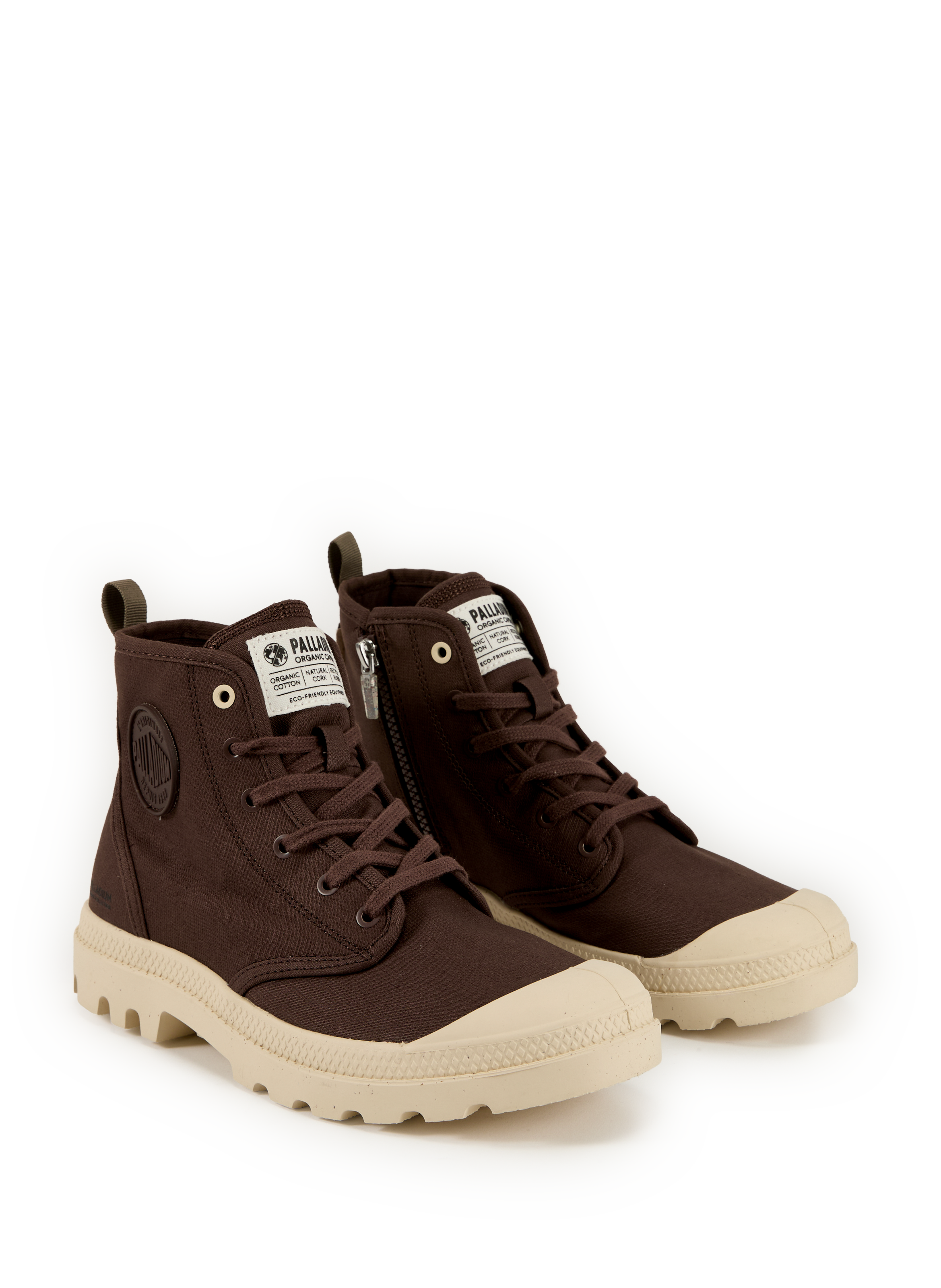 Pampa cotton ankle boots PALLADIUM Brown