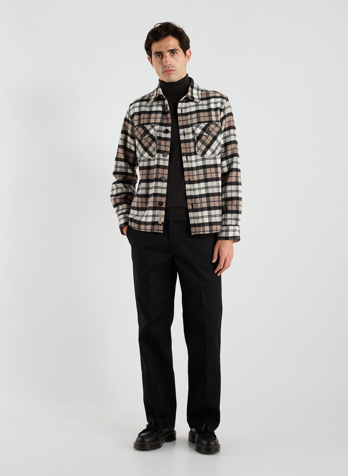 Chemise col classique à carreaux WOOLRICH Multicolore