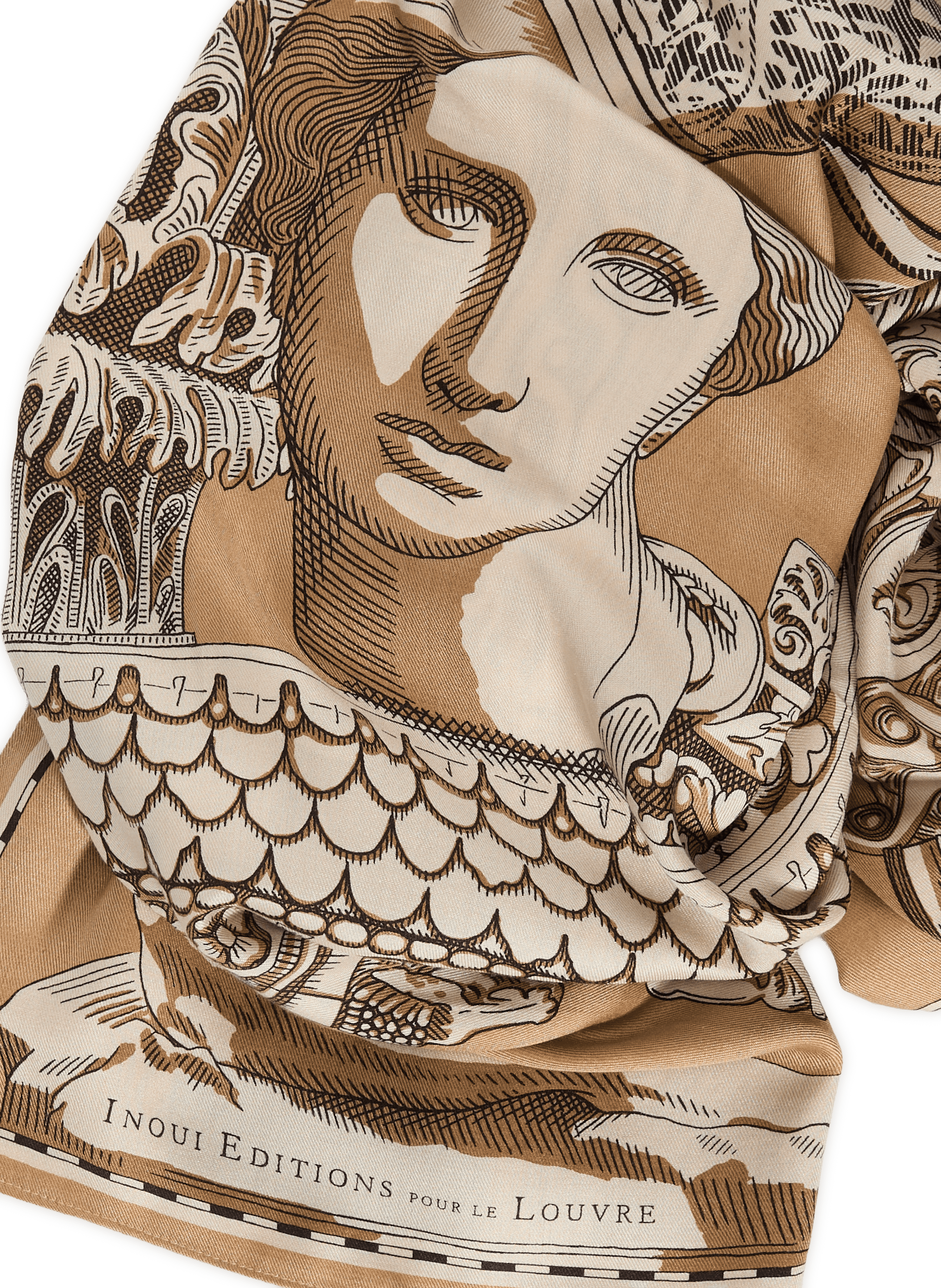 Foulard à motif en soie Archives INOUITOOSH Multicolore