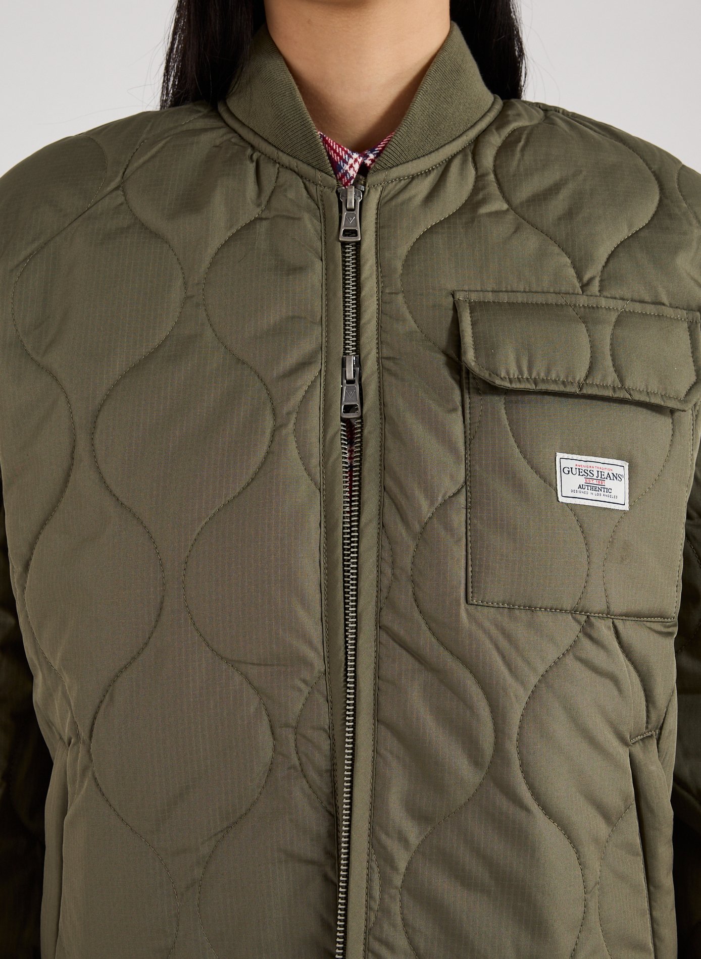 Straight-fit blazer GUESS Green