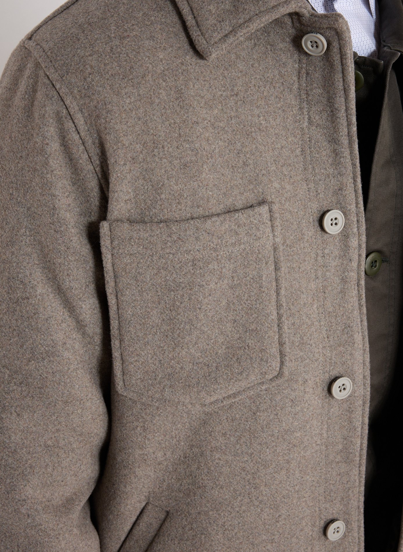 Manteau droit col classique SAMSOE SAMSOE Gris