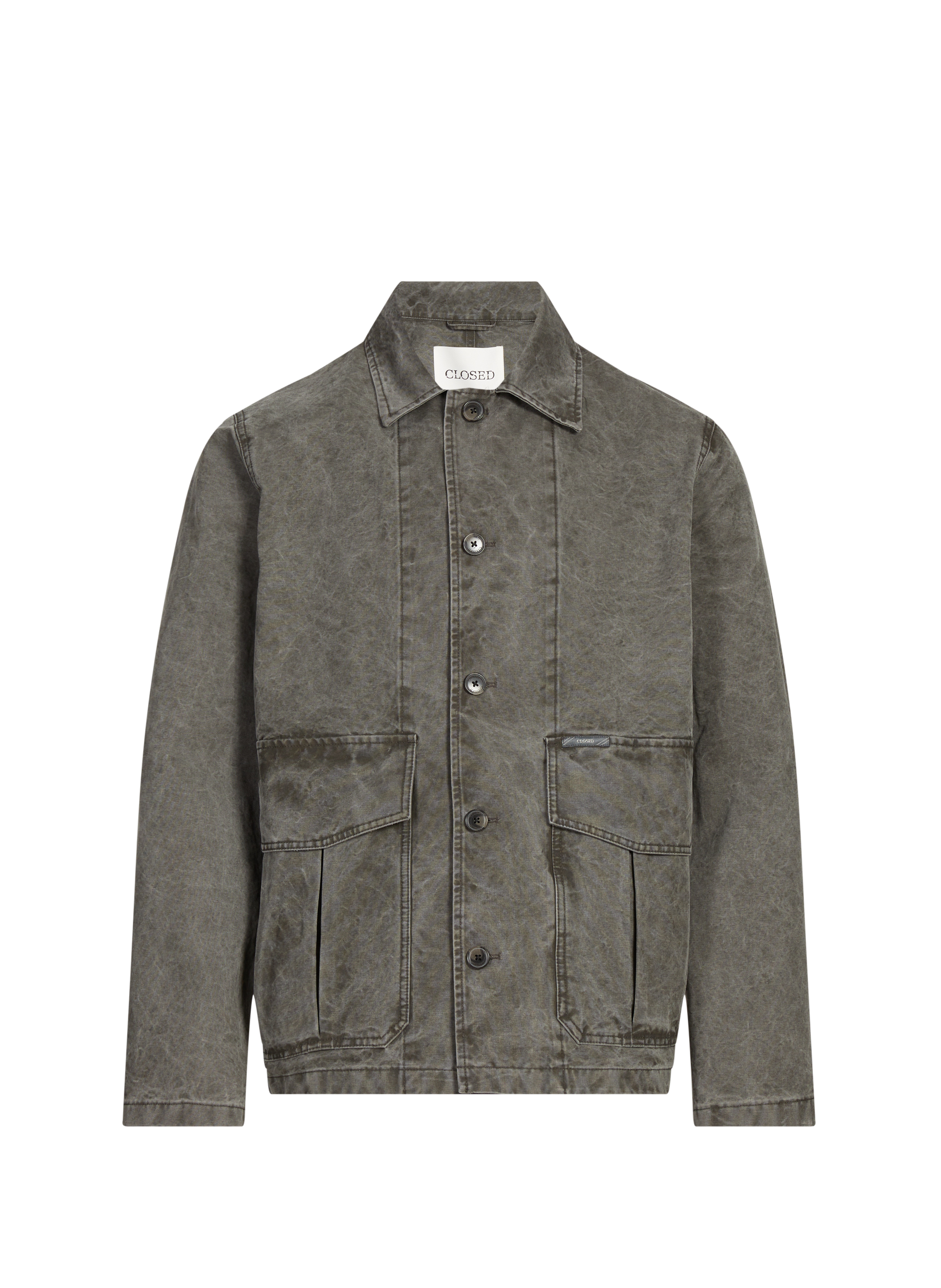CLOSED Straight-fit cotton jacket Grey