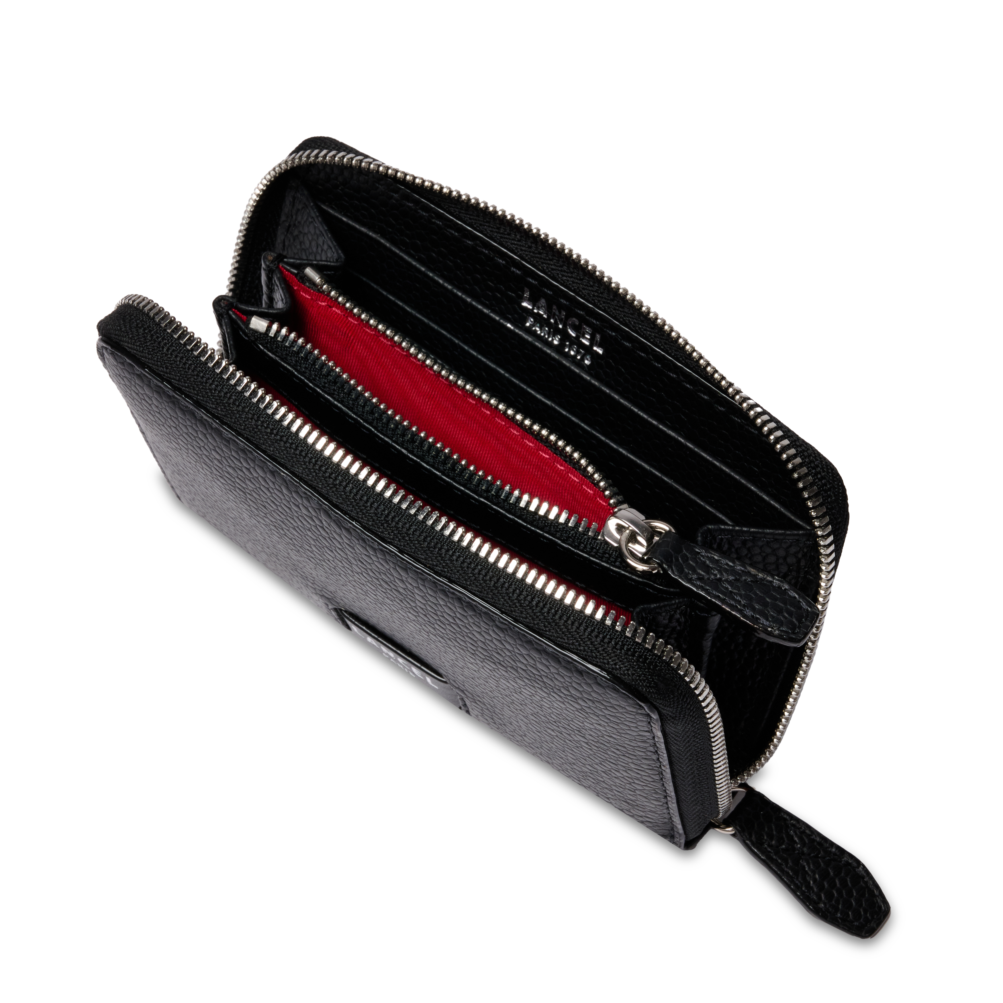 Portefeuille zippé ninon de lancel en cuir LANCEL Noir
