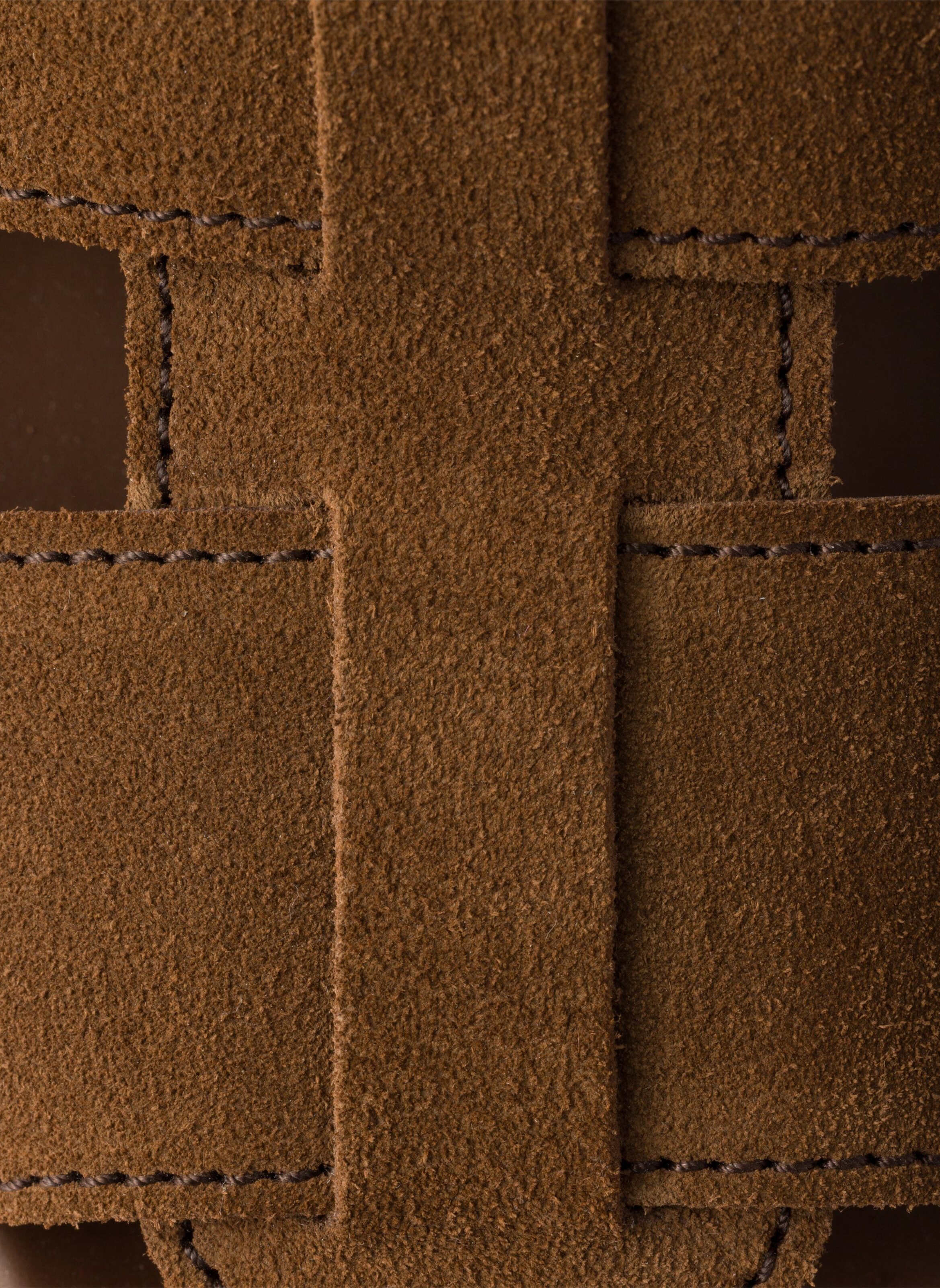 Sandales en veau velours PRADA Marron