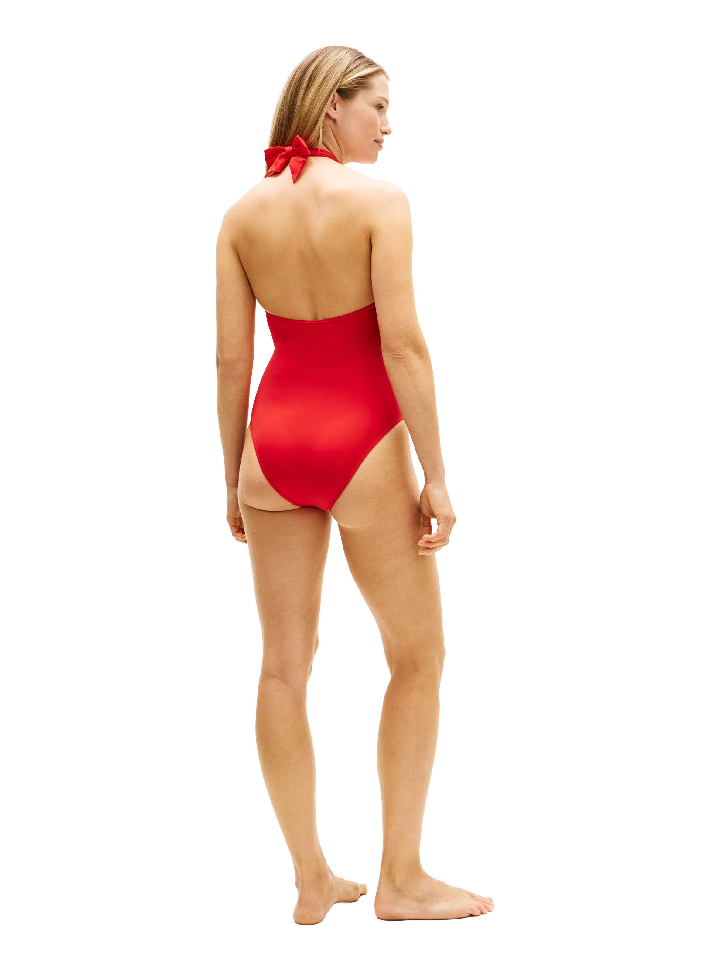 One-piece swimsuit with stripes TOMMY HILFIGER Red