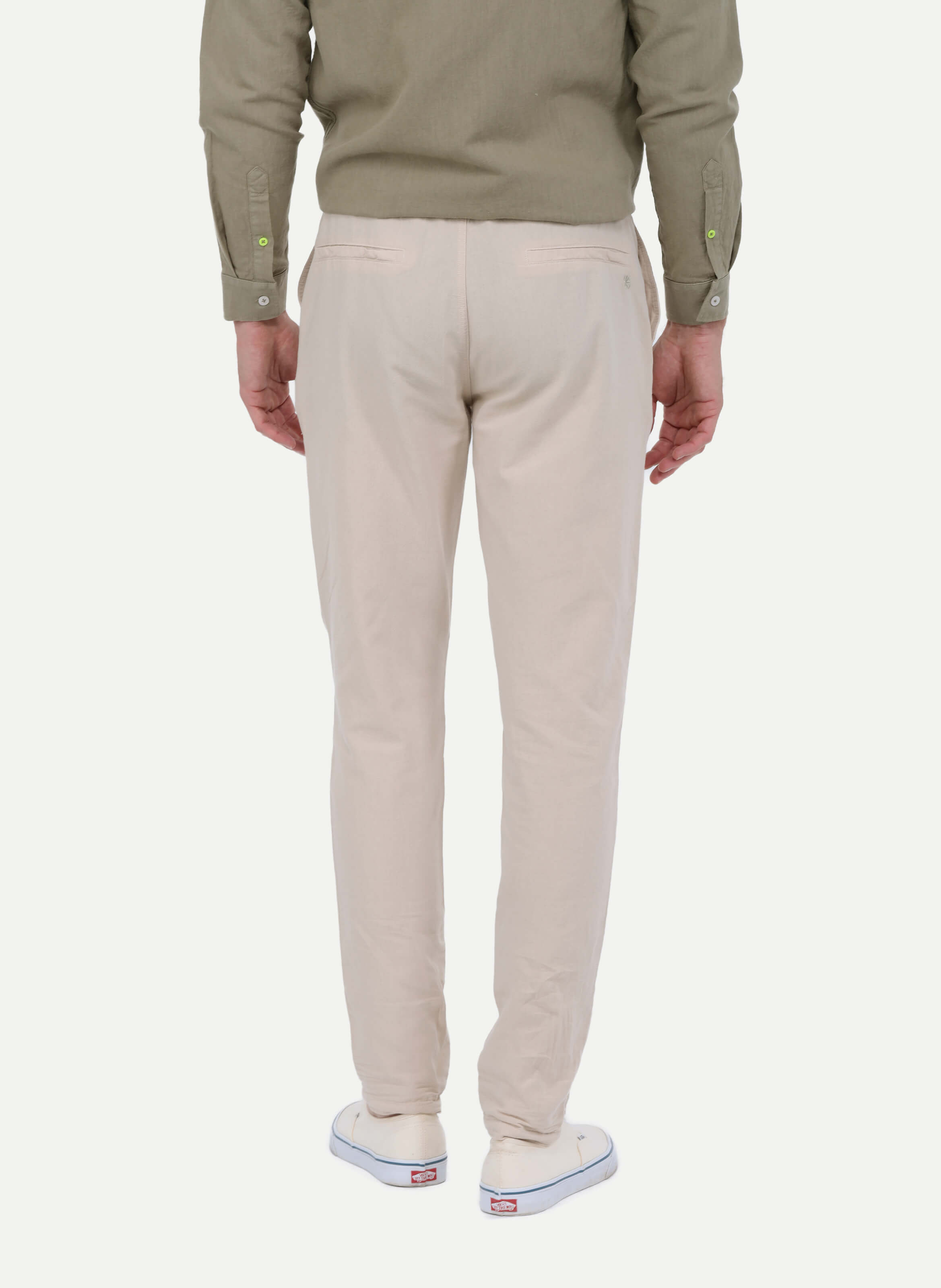 Pantalon beige en coton et lin GILI'S Beige