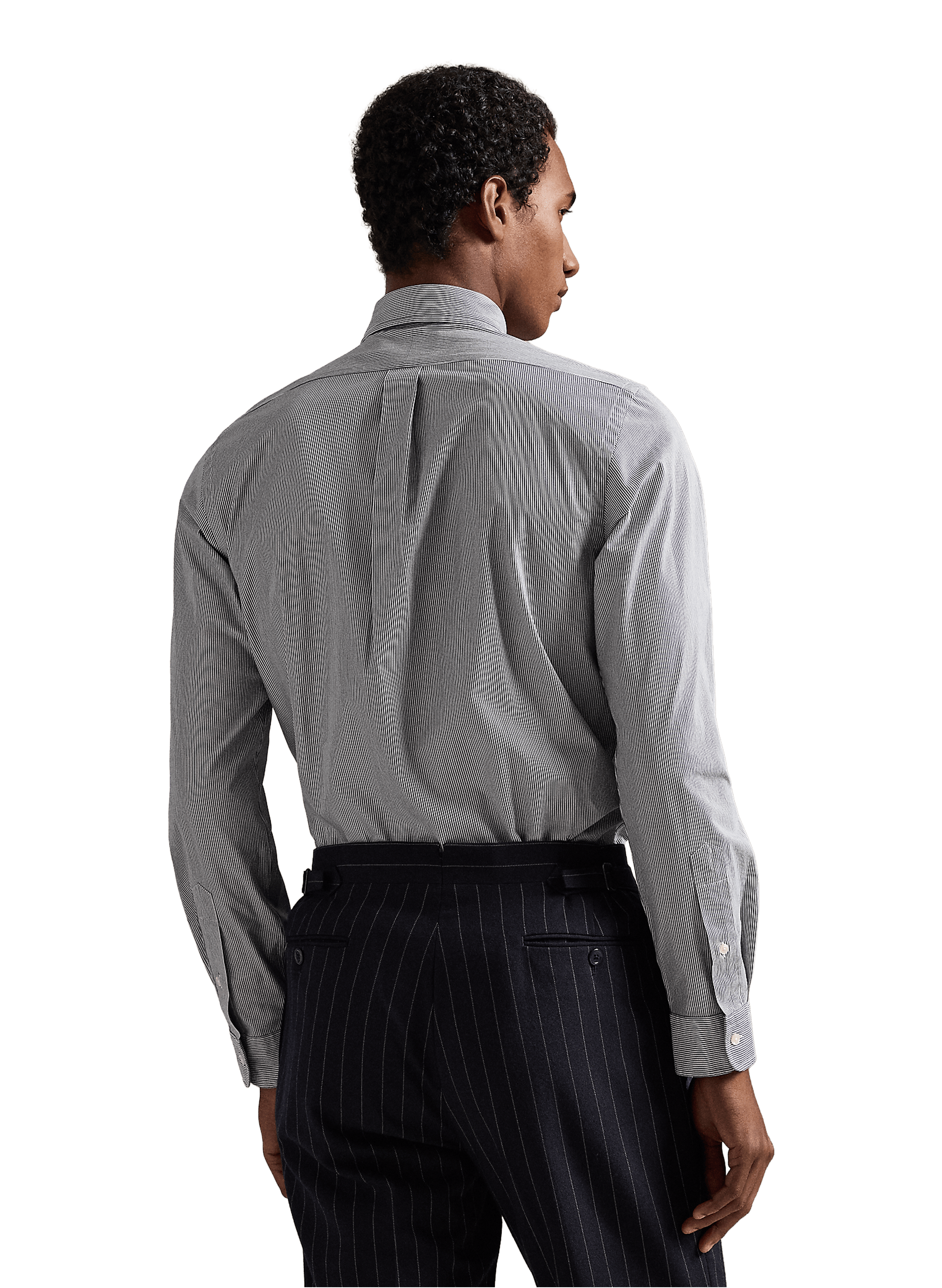 Chemise rayée en coton POLO RALPH LAUREN Bleu