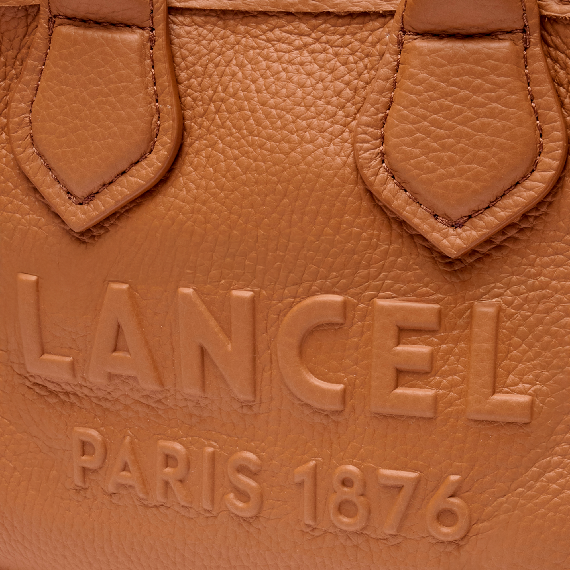 Mini sac cabas zippé double porté jour de lancel en cuir LANCEL Marron