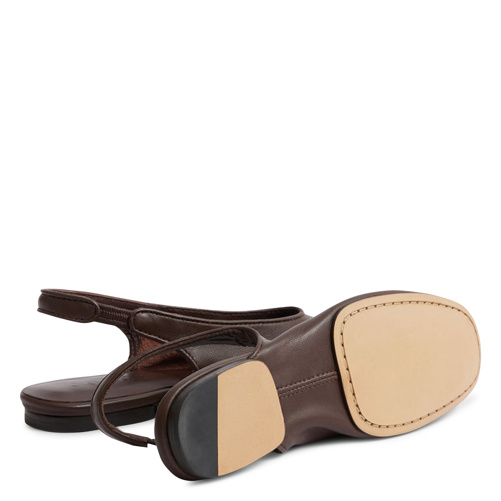 Slingbacks plates en cuir Emmett SOEUR Marron