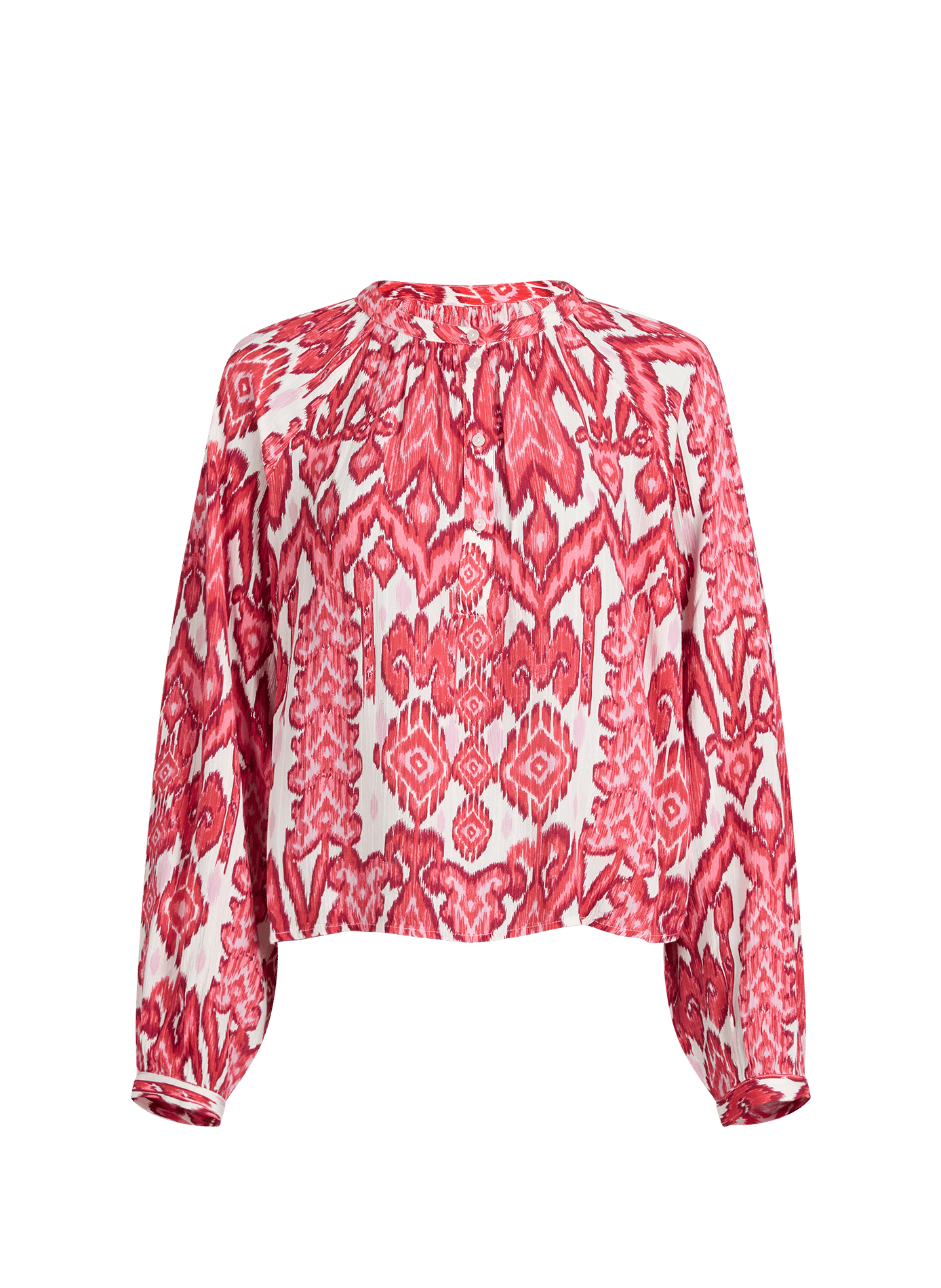 Top fluide imprimé à manches longues VILA Beige