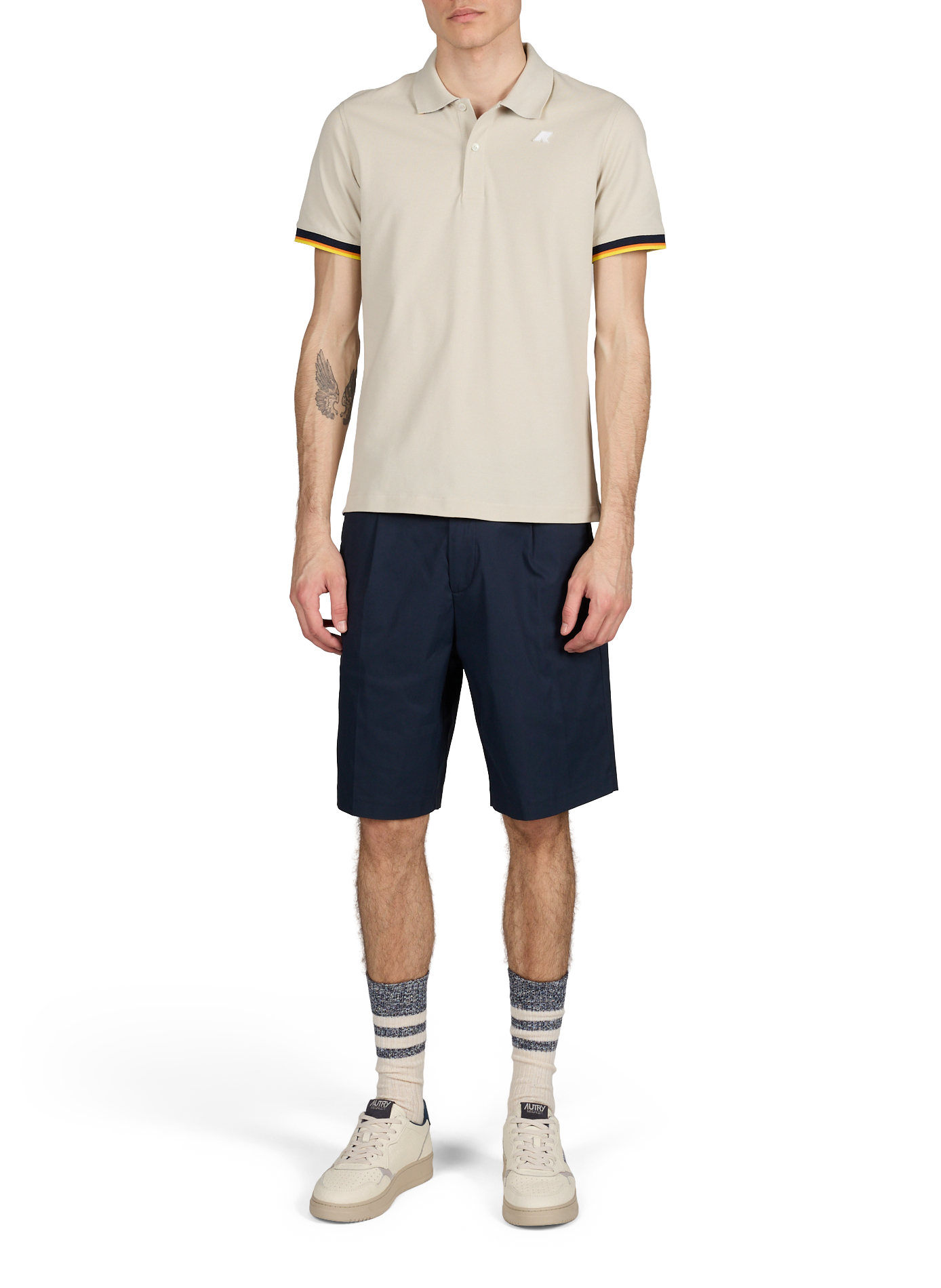 Chino Bermuda in blended cotton twill K-WAY Blue